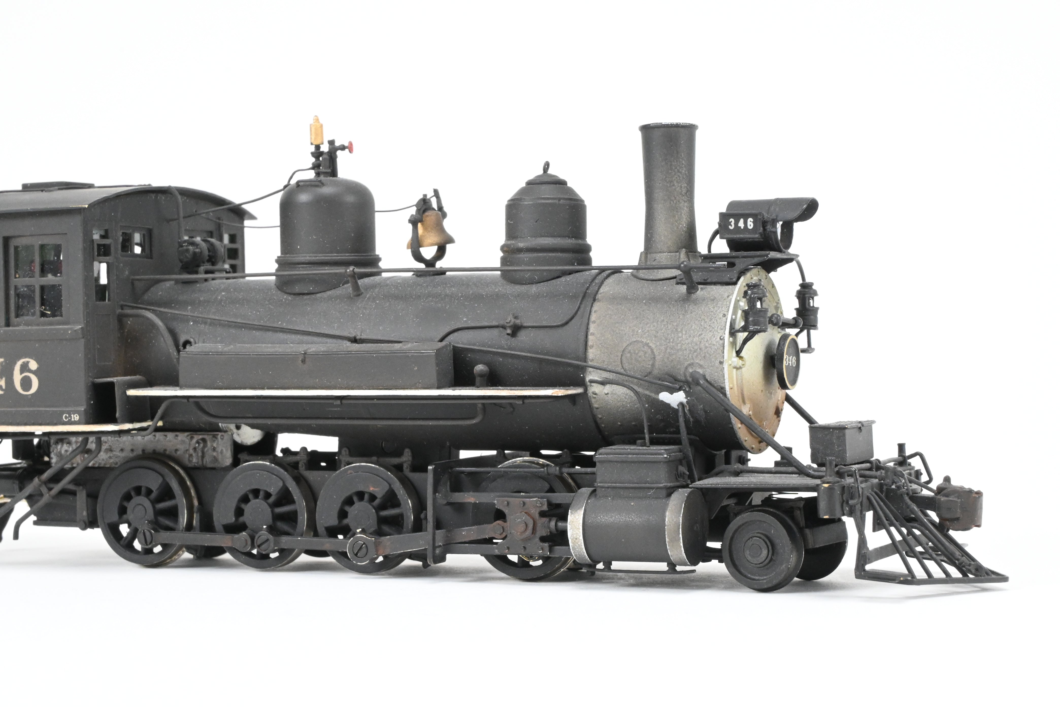 On3 Scale Brass Model Train - Balboa Scale Models' Exclusive Custom Denver & Rio Grande C-19 2-8-0 CP Locomotive with Correct Tender for Montezuma Lumber Co. #346, Featuring Added Details and SoundTraxx Tsunami DCC/Sound System