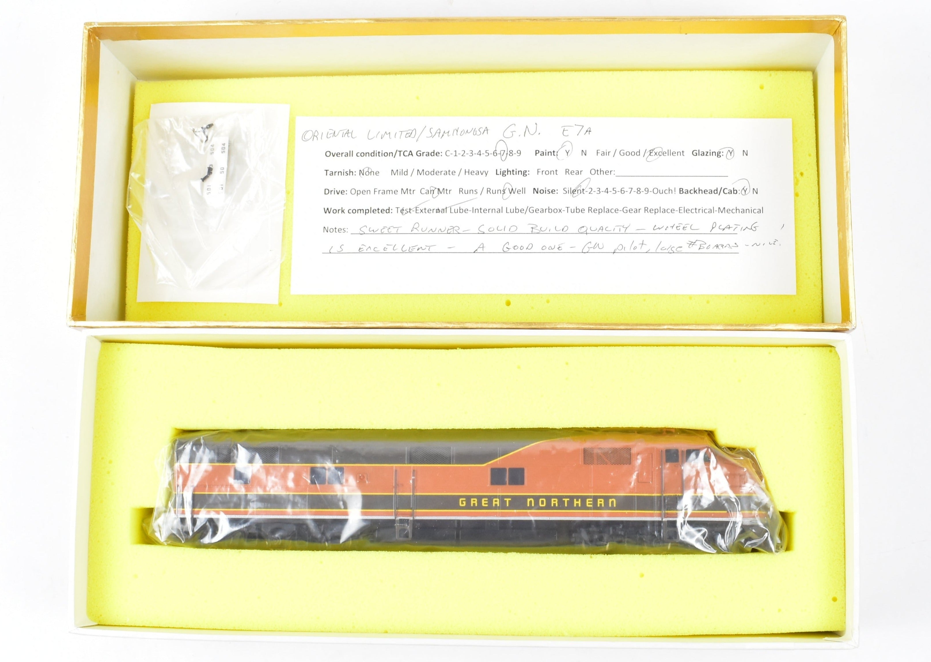 HO Scale Brass Model Train - Oriental Limited GN - Great Northern EMD E7A 2000 HP FP Empire Builder Replica
