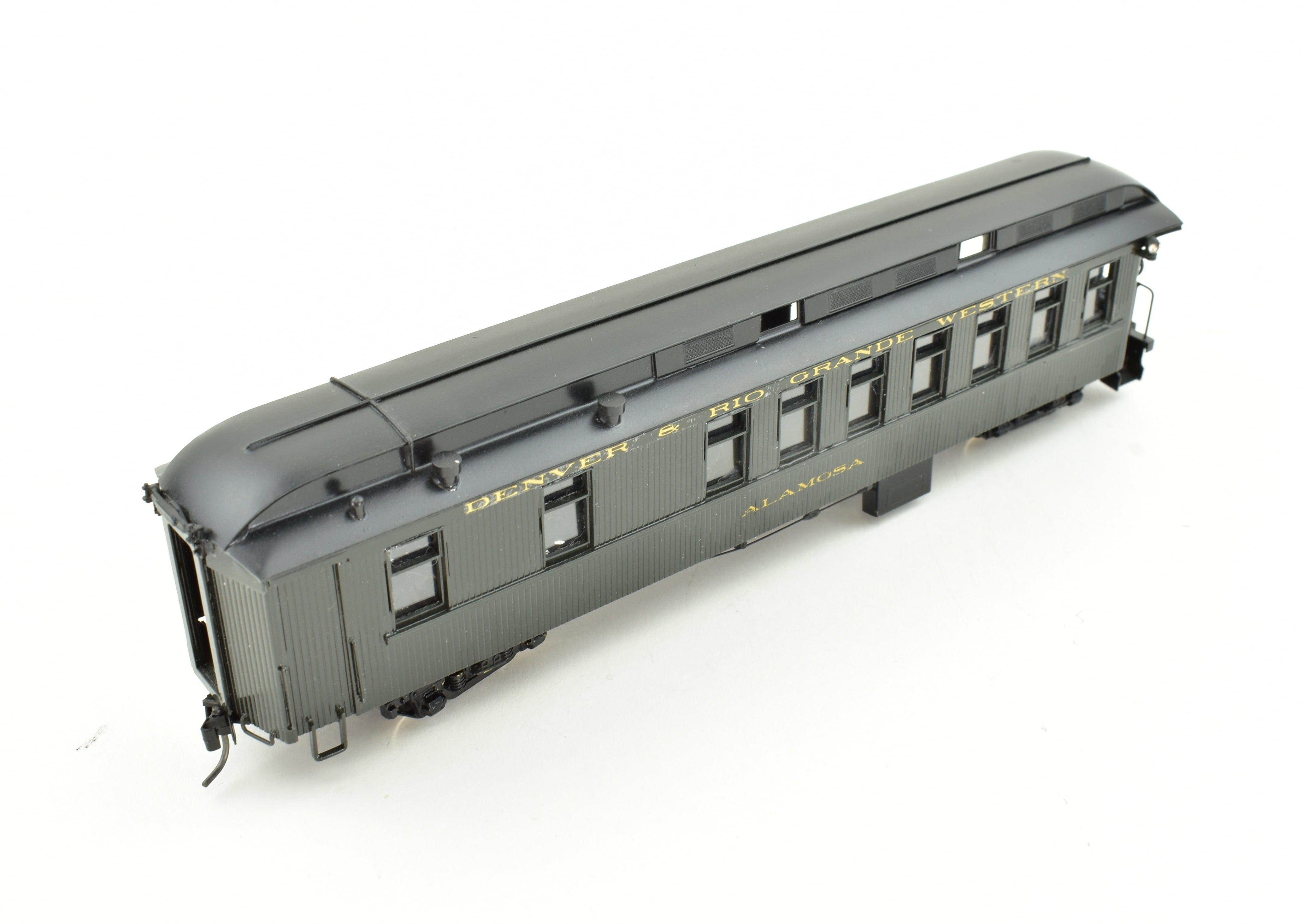 HOn3 Scale Custom Painted Brass NJ Custom Denver & Rio Grande Western (D&RGW) Parlor Car Alamosa Model Train, No Box