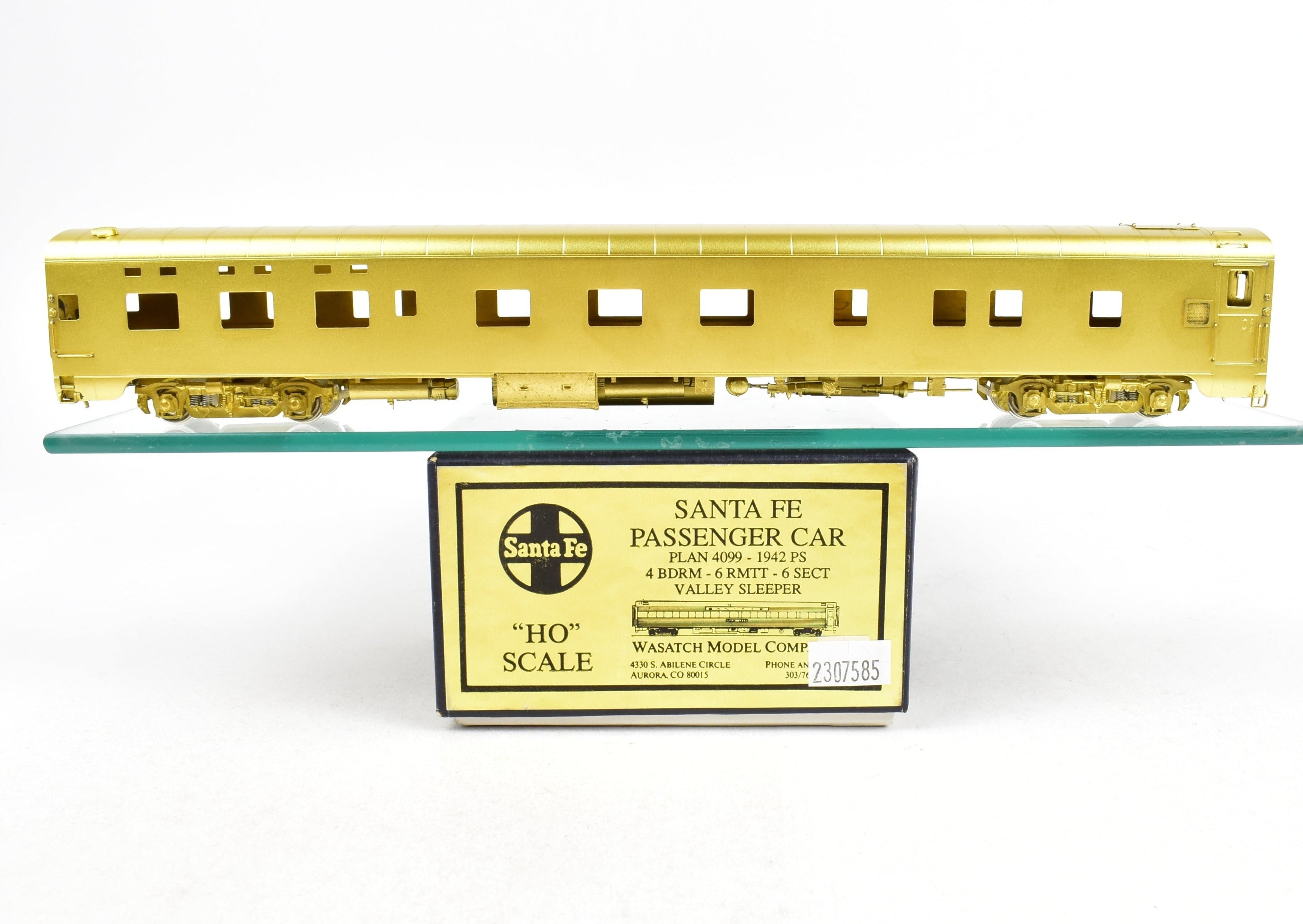 HO Brass Wasatch Model Co. ATSF Santa Fe Valley 4-6-6 Unpainted Sleeper