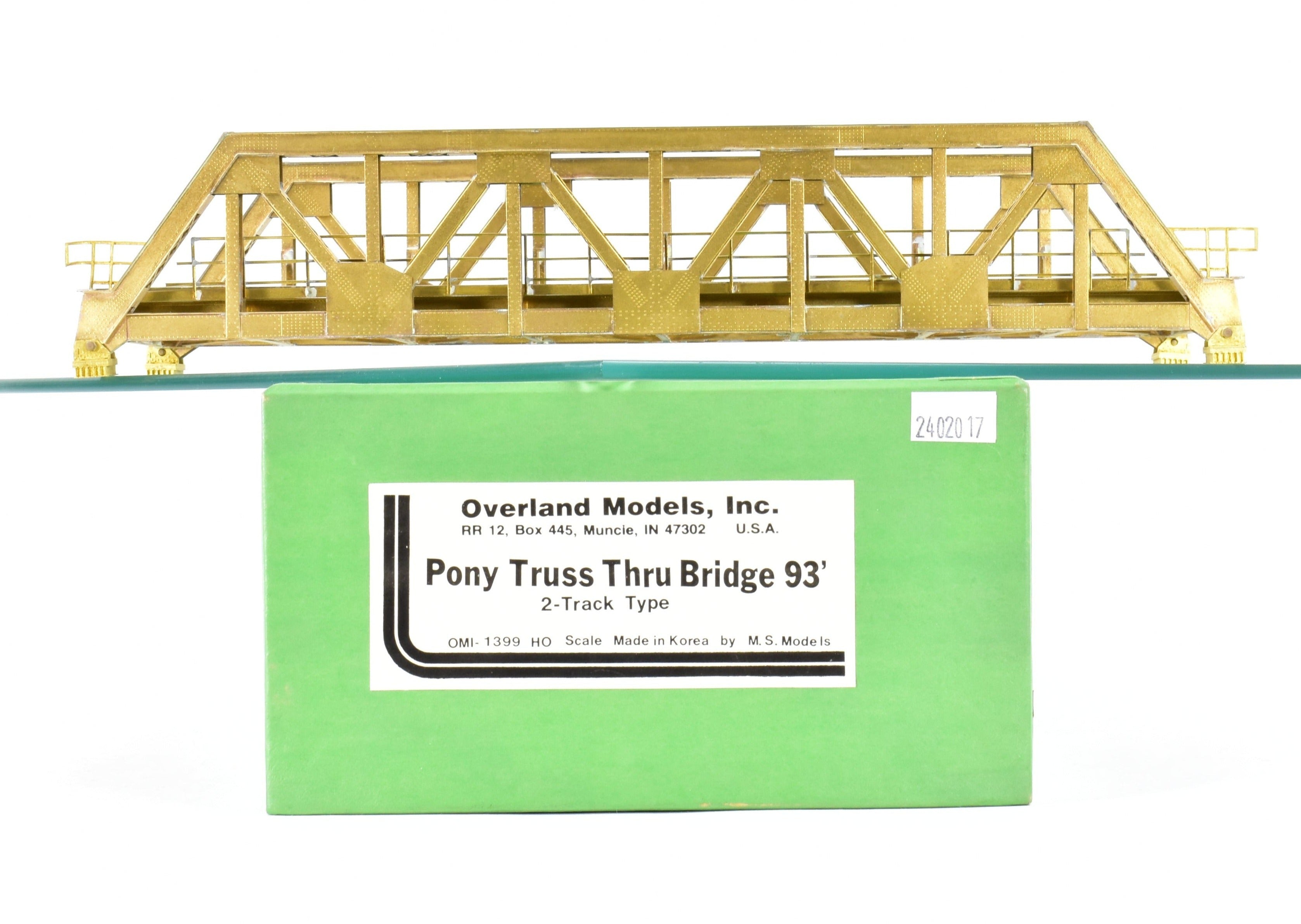 HO Brass OMI Pony Truss Thru 93' 2-Track Bridge by Overland Models