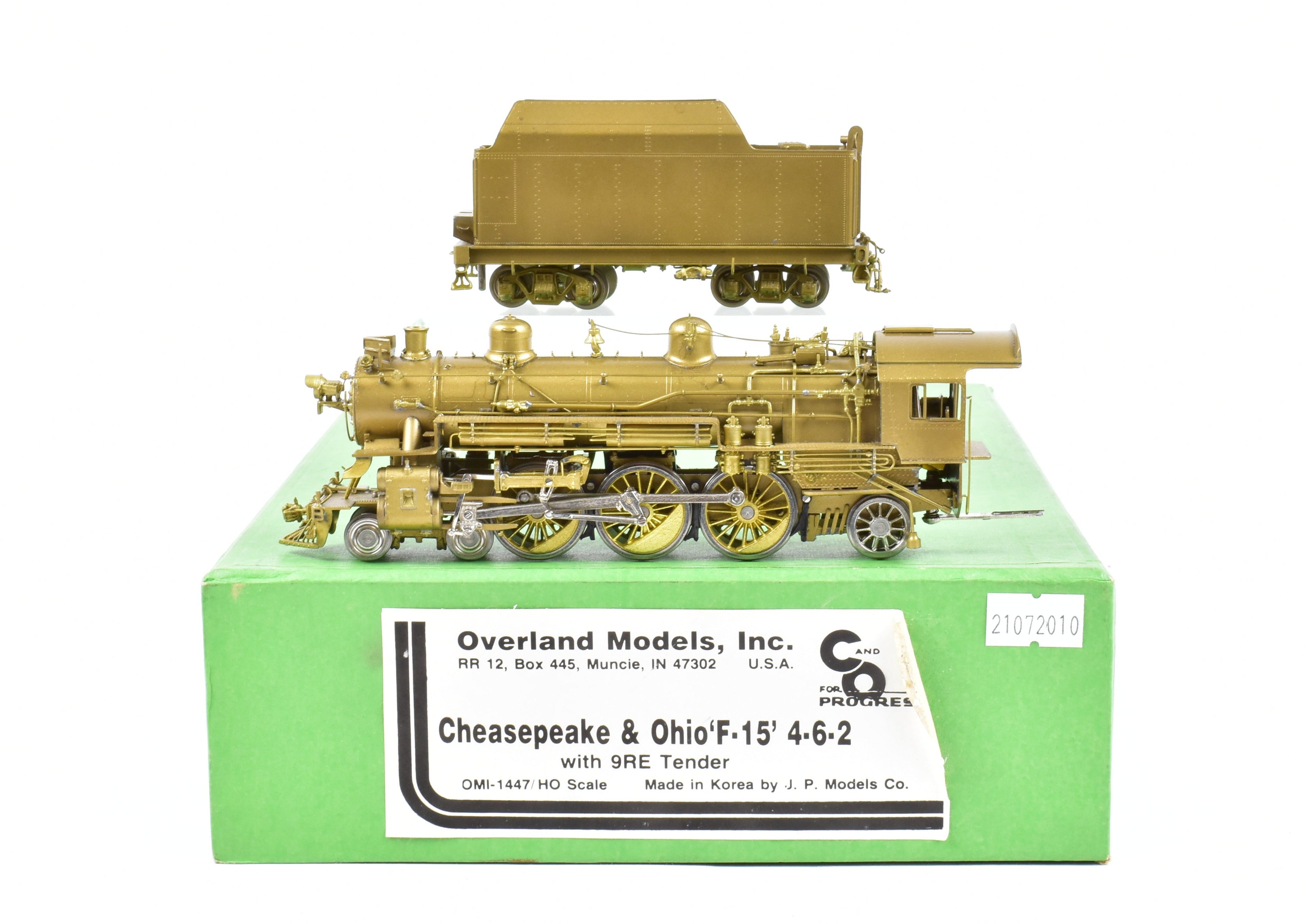 HO Brass Chesapeake & Ohio F-15 4-6-2 with New NWSL Gearbox by Overland Models