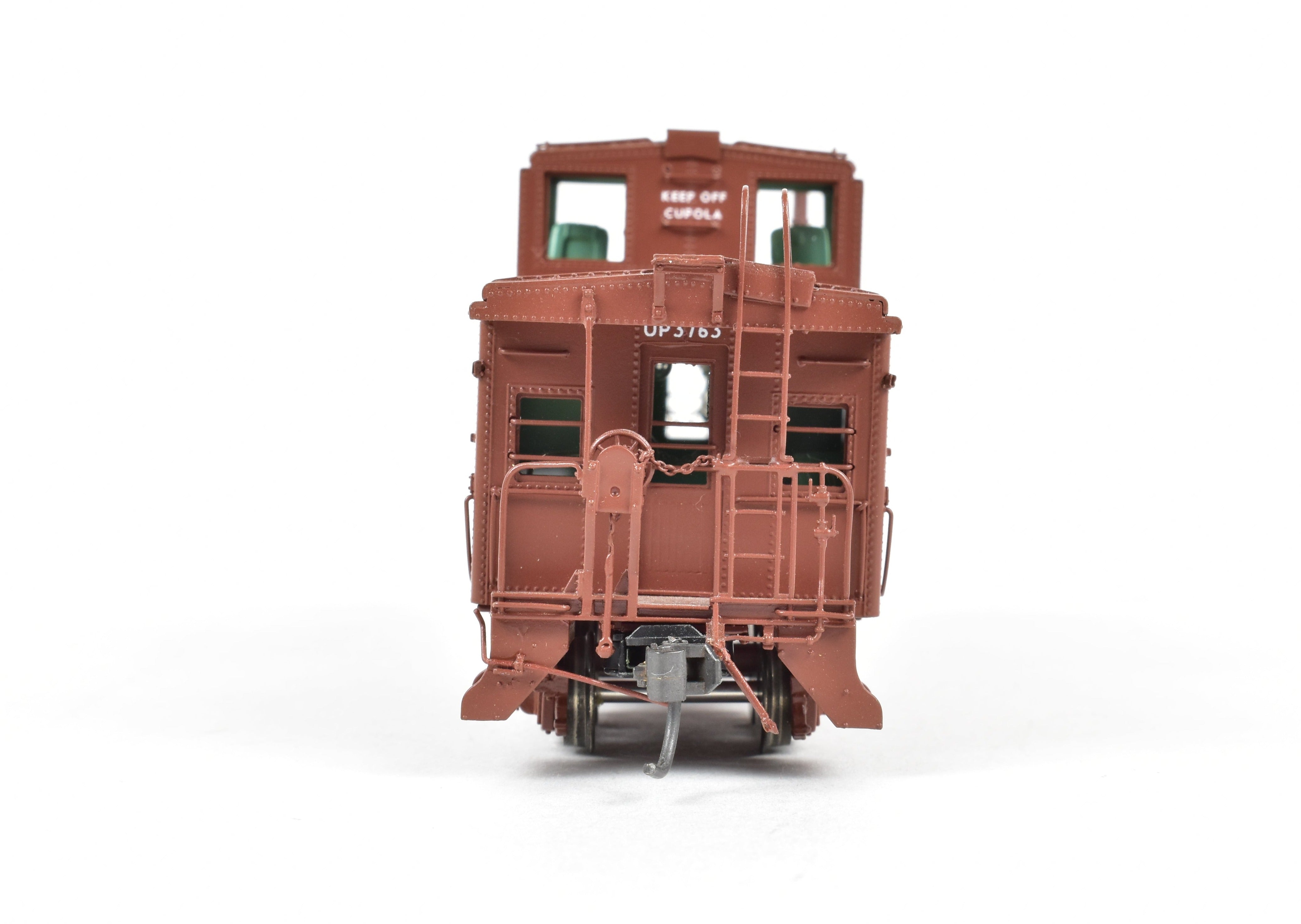 HO Scale Brass Union Pacific CA - 3 Caboose Model by Overland Models, Inc. (OMI), 2000 Run, Freight Car Red with Original White Lettering, FP No. 3763