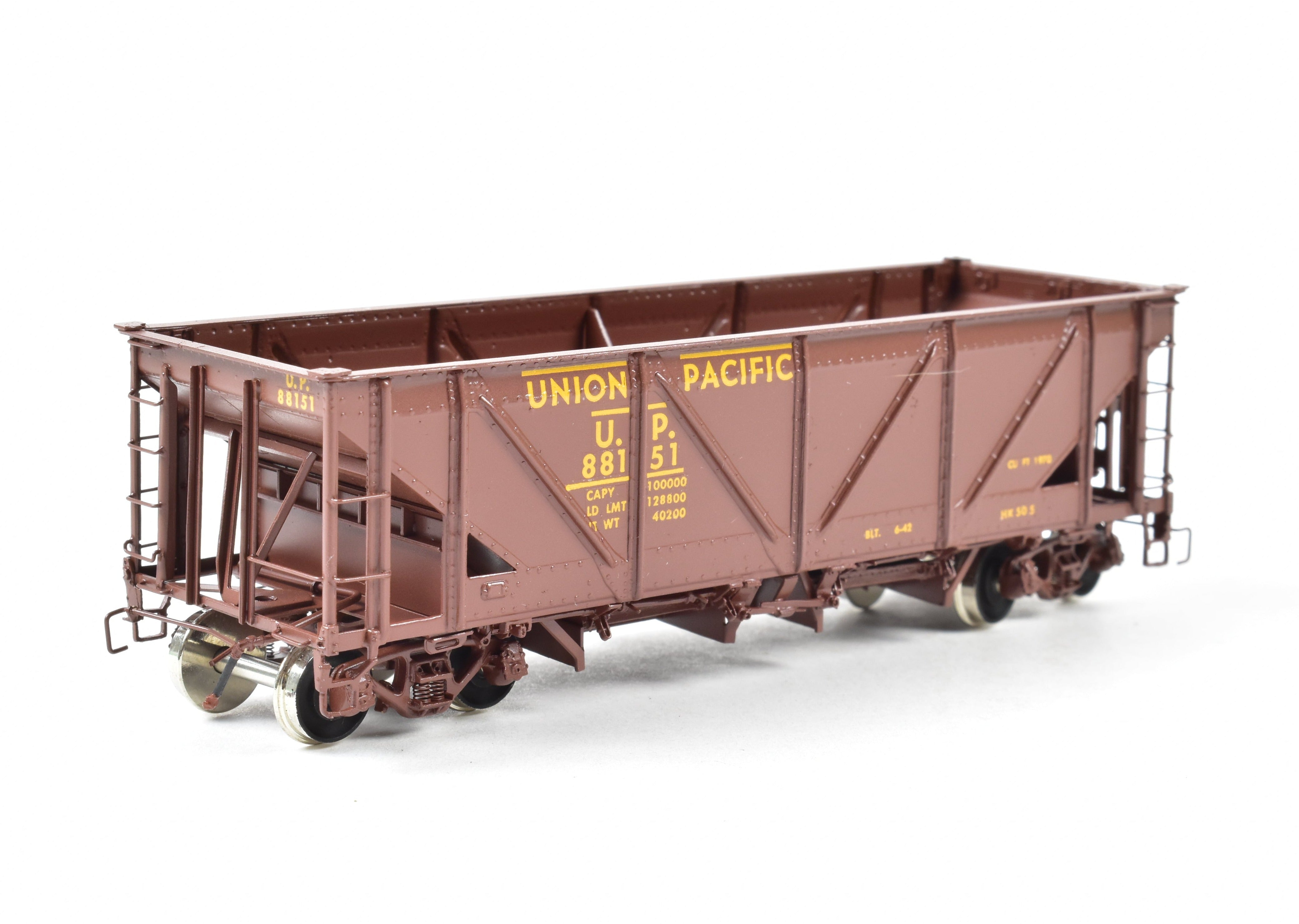 HO Scale Brass Freight Car - OMI (Overland Models, Inc.) Union Pacific Hart Selective Ballast & Coal Car HK - 50 - 5 FP, Ideal for Model Railroading