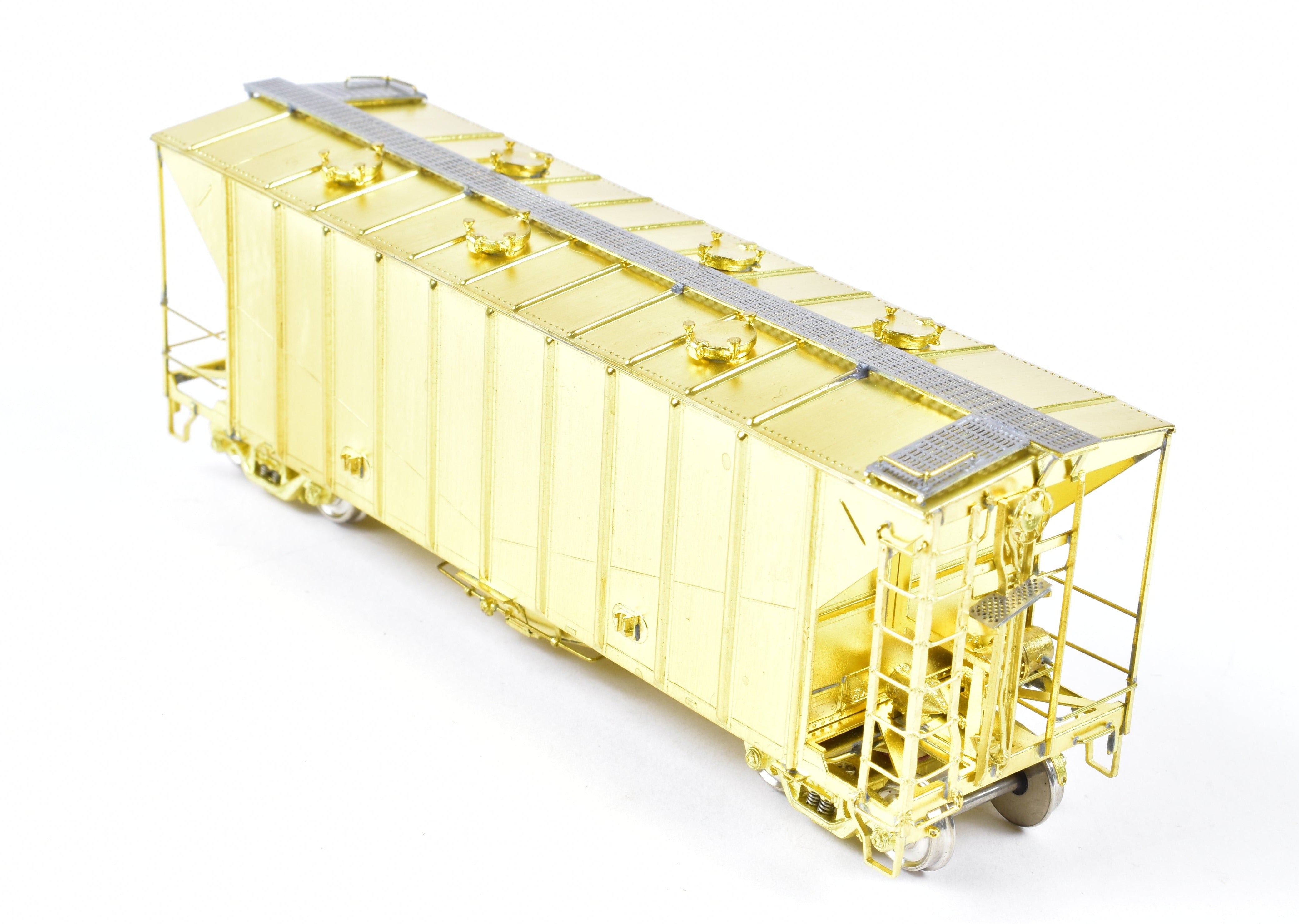 1965 HO Brass Airslide Covered Hopper by OMI w/ Tri - Angular Gussets
