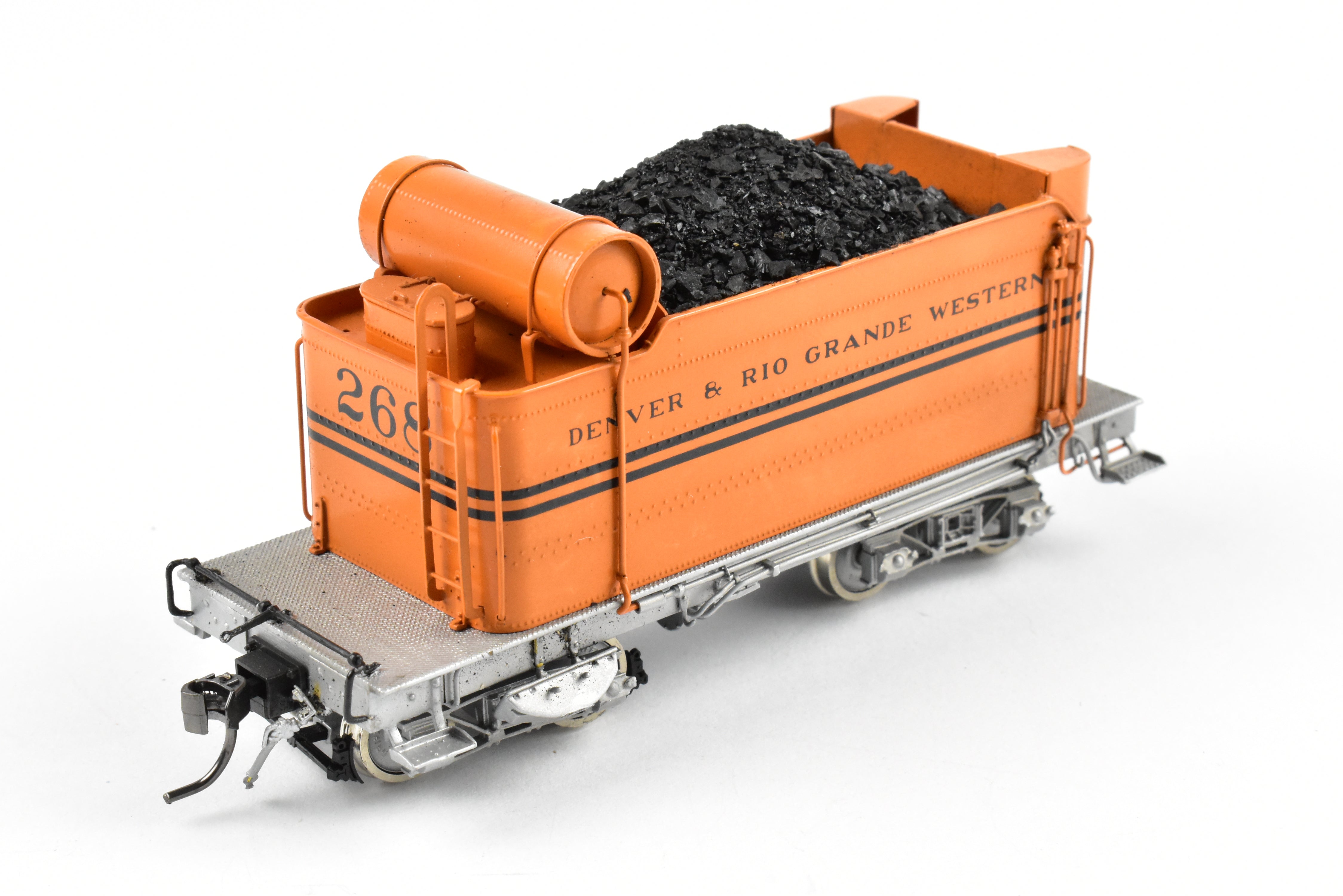 1989 Sn3 Brass Steam Locomotive Milestone Models D&RGW - Denver & Rio Grande Western Class C - 16 2 - 8 - 0 #268 with Bumblebee Scheme in Excellent Condition