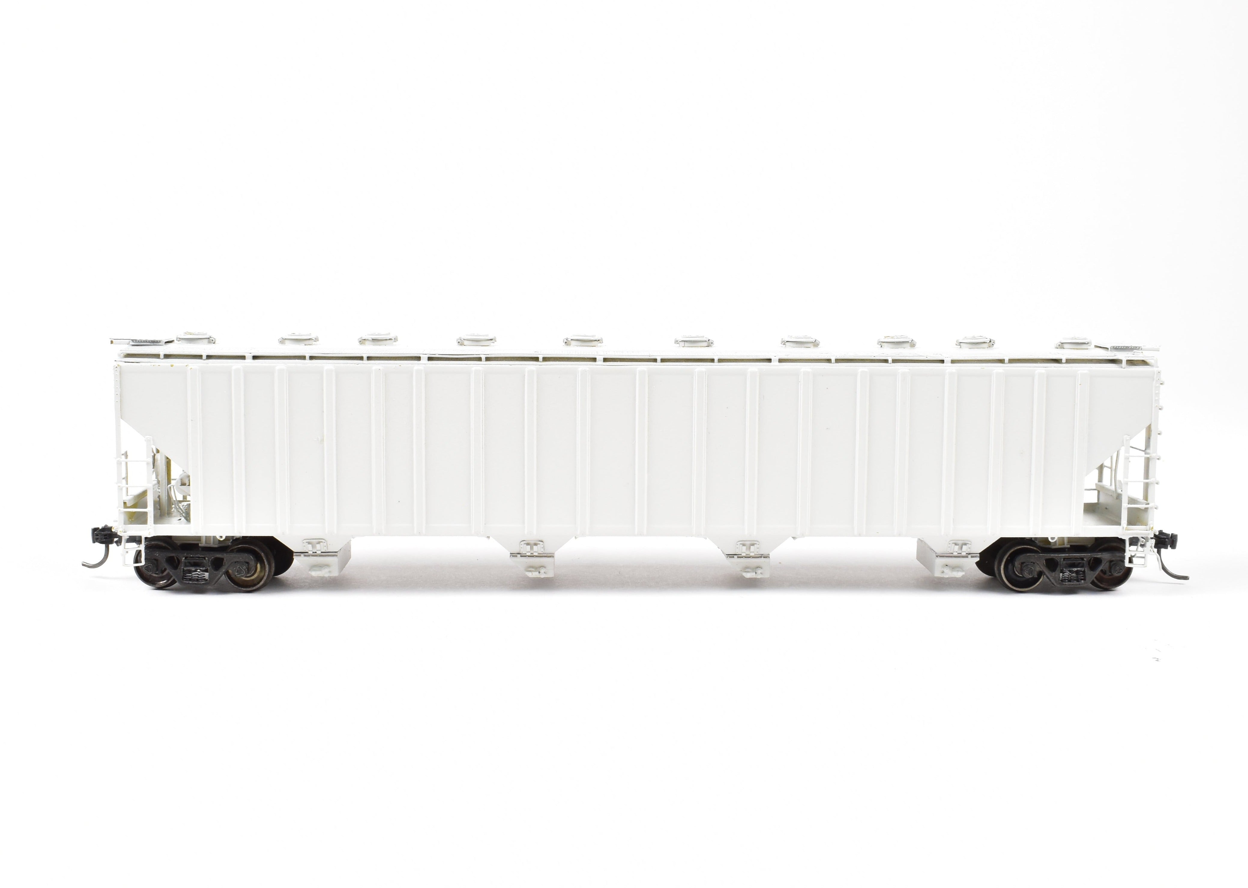 HO Scale Brass Pullman Covered Hopper Model by OMI - Overland Models, Inc. with 5820 Cubic Ft. and Partial Paint Finish for Various Roads