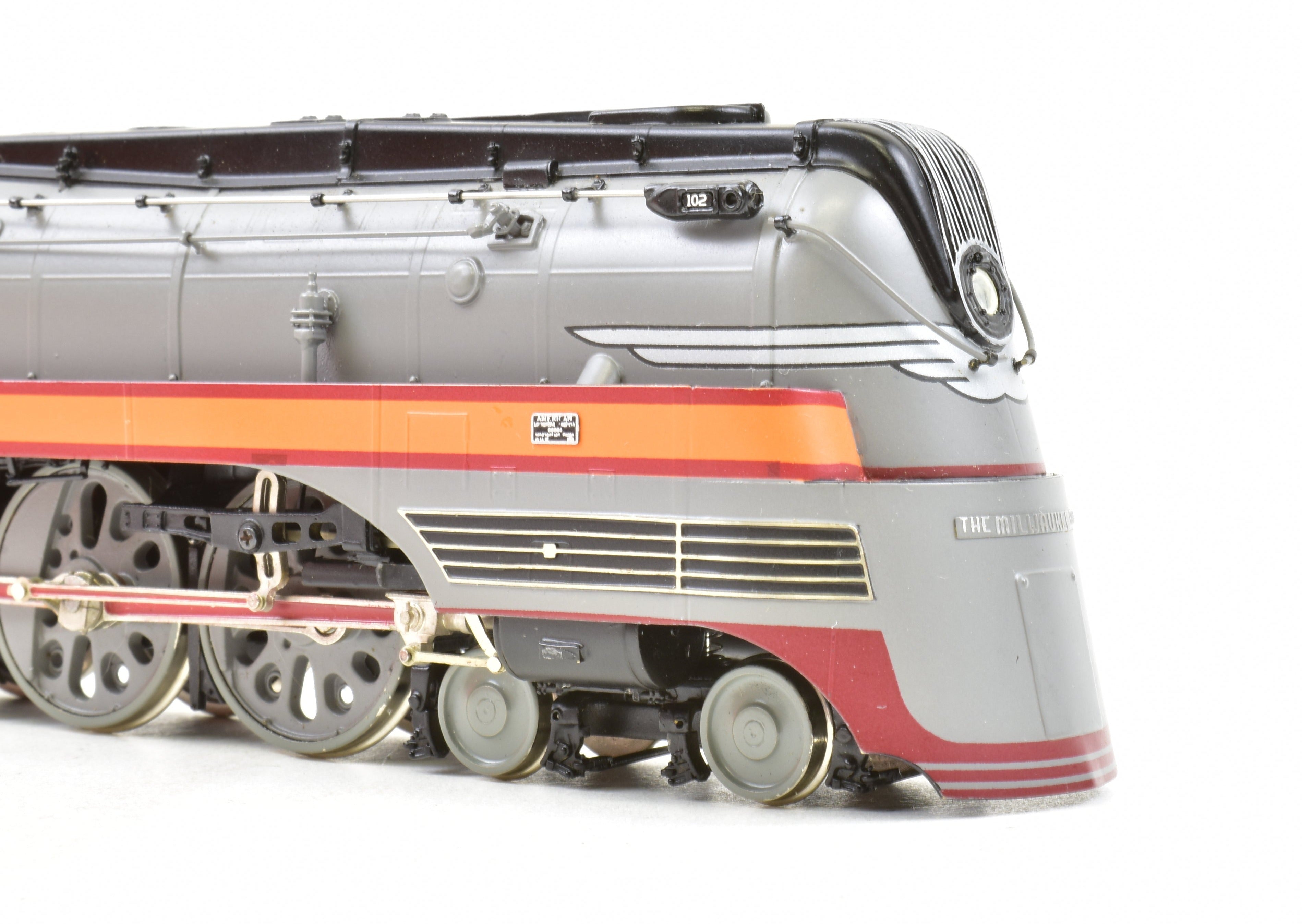 HO Scale Brass Precision Scale Co. Model Train - Milwaukee Road 4-6-4 F-7 Hudson Steam Locomotive As Built #102