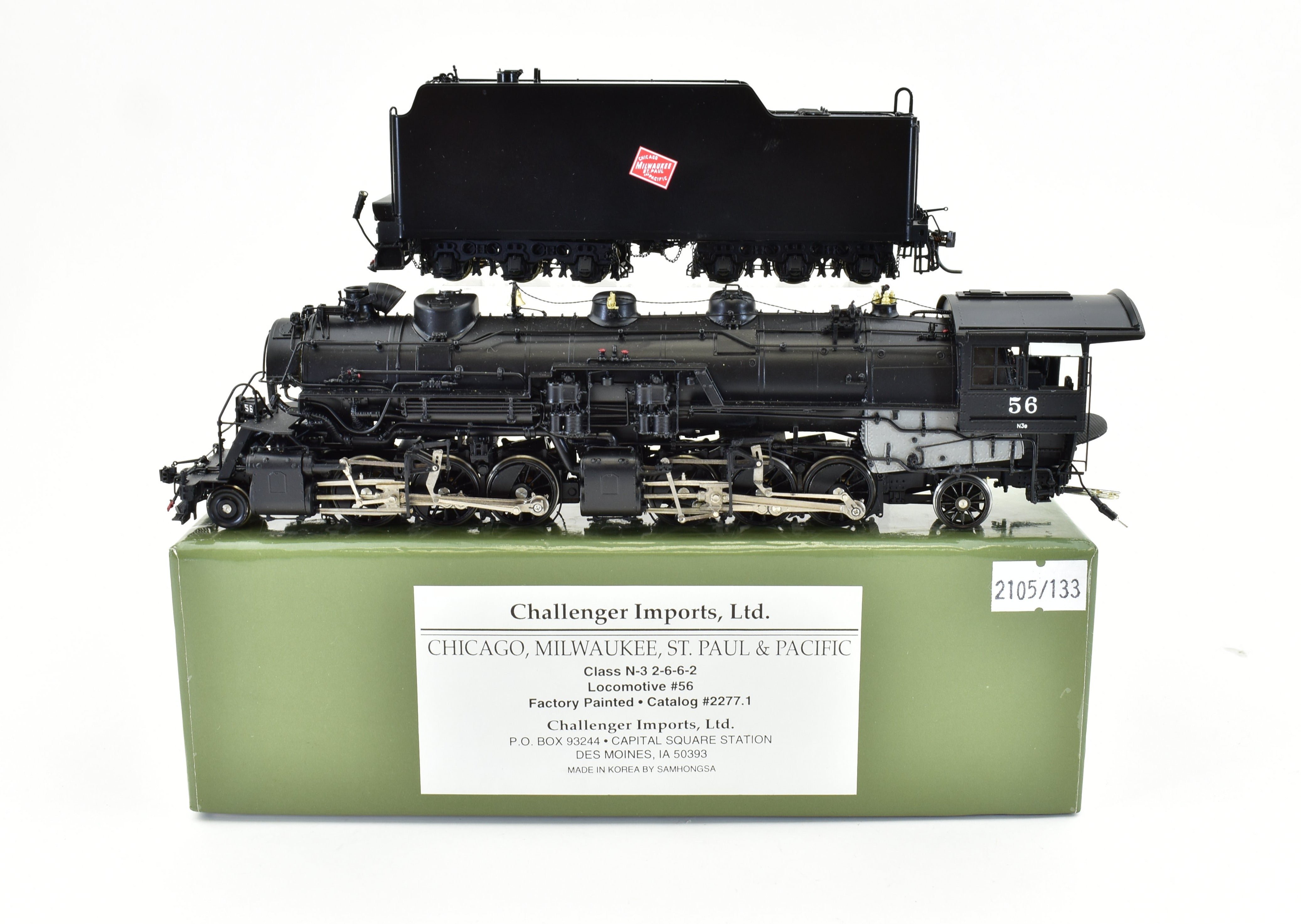 High - Quality HO Scale Brass Steam Locomotive CON CIL - Challenger Imports CMSP&P - Milwaukee Road N - 3 2 - 6 - 6 - 2 FP Model Number 56