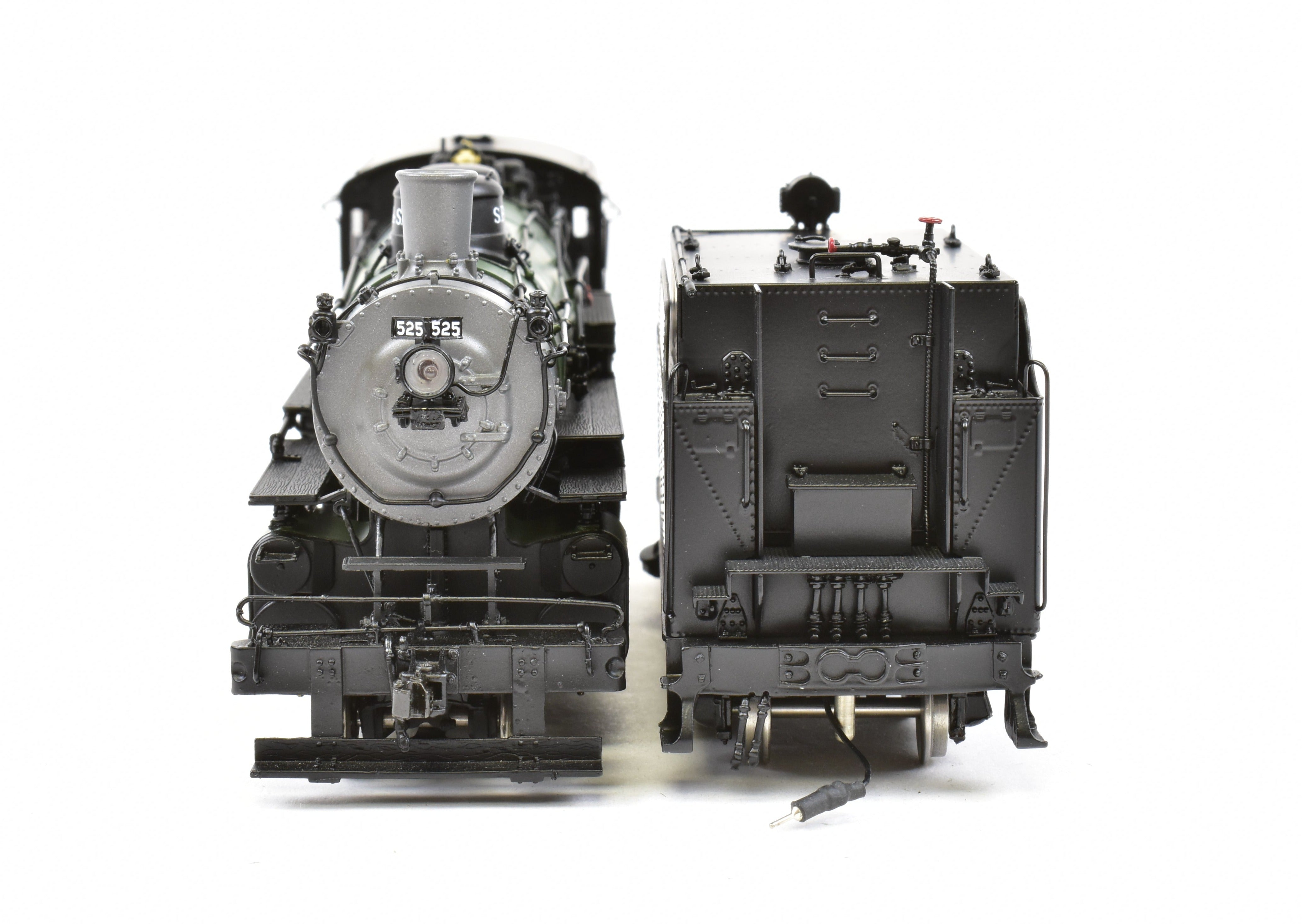 HO Scale Brass Model Train - W&R Enterprises SP&S - Spokane, Portland & Seattle Railway Class O - 2 2 - 8 - 2 FP Glacier Scheme Locomotive No. 525