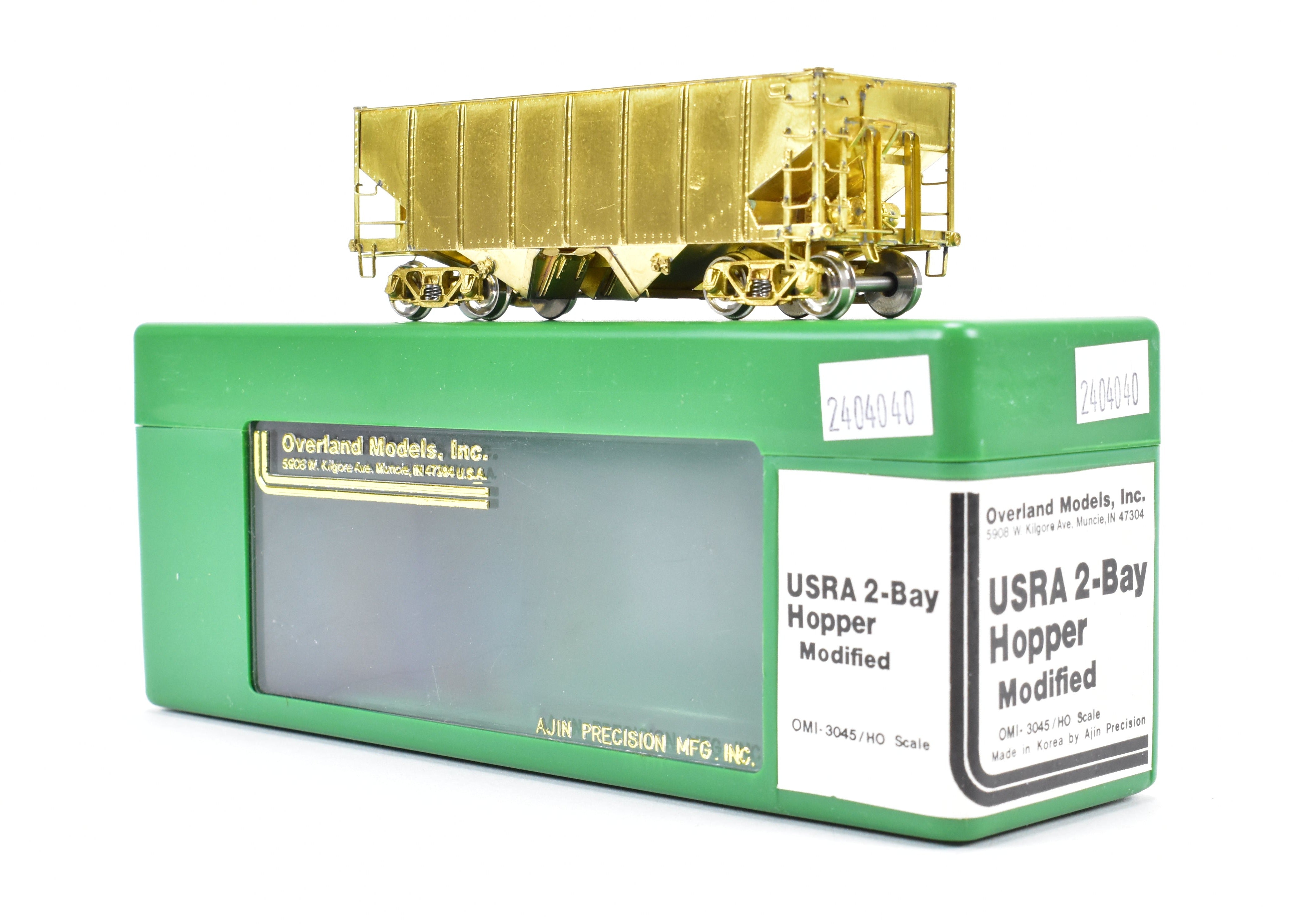 HO Brass OMI - Overland Models' Modified USRA 2-Bay Hopper Cars