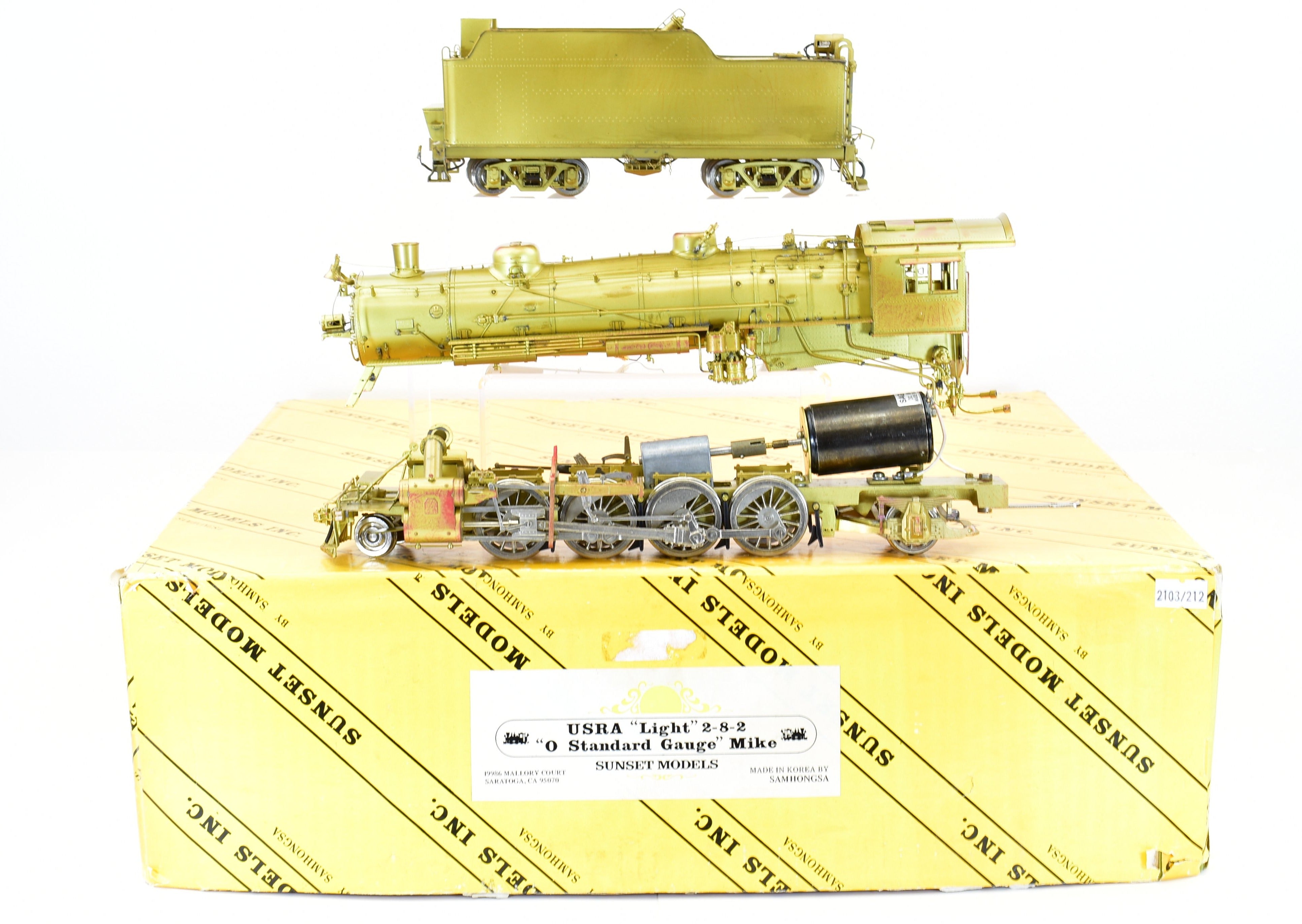 O Scale Brass Sunset USRA Light 2-8-2 Mikado Model from 1977