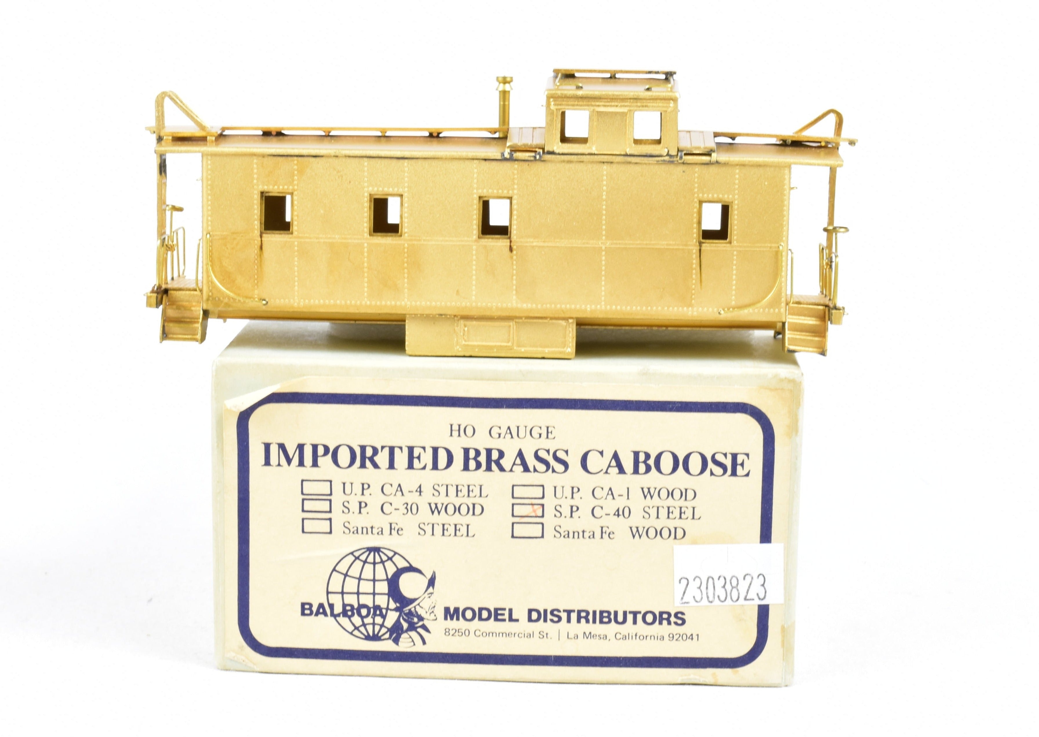 HO Scale Brass Balboa SP - Southern Pacific C - 40 - 1 Cupola Steel Caboose Model Train Collectible