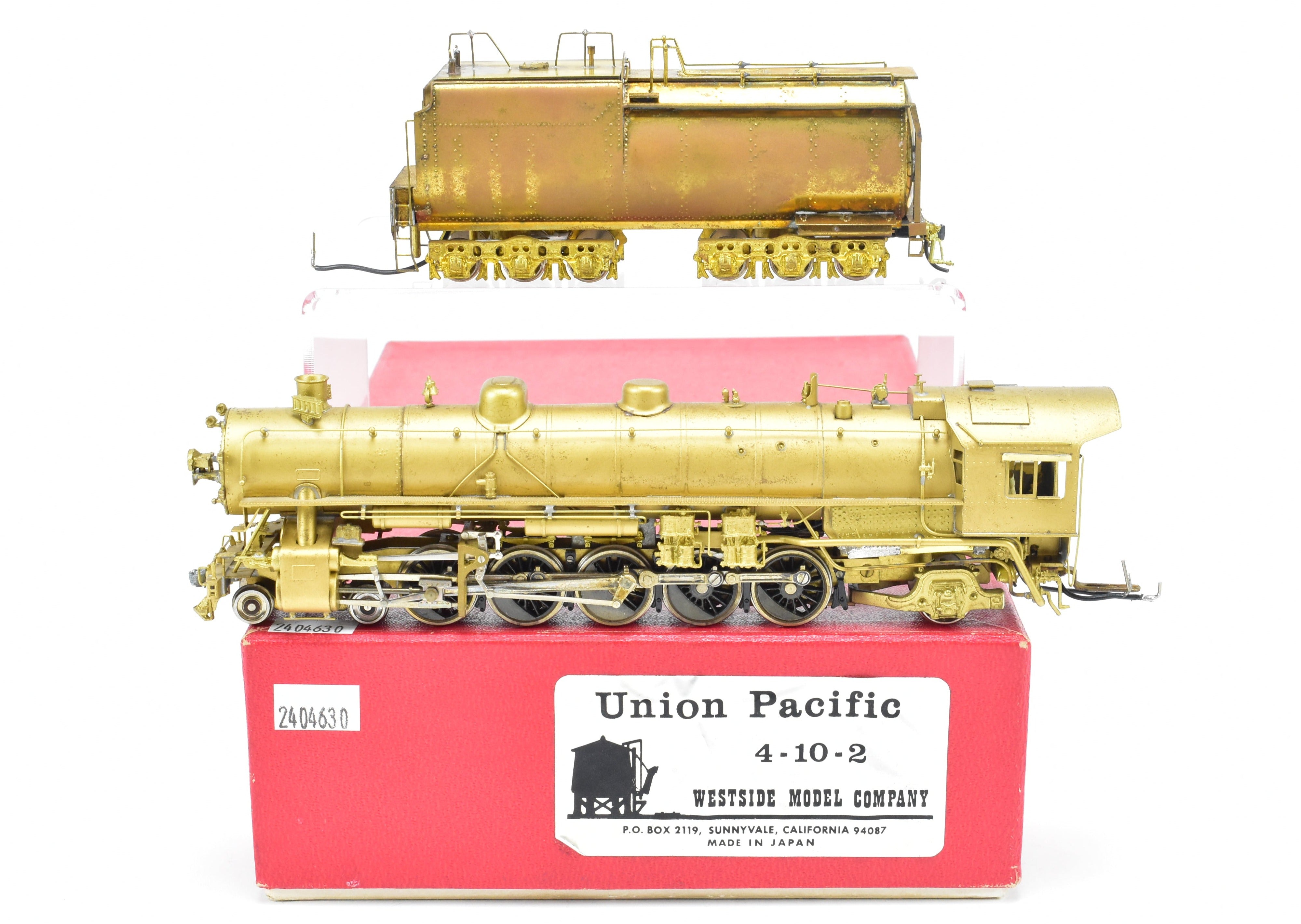 HO Scale Brass Union Pacific 4-10-2 Model by Westside with Modified Tender (AS-IS)