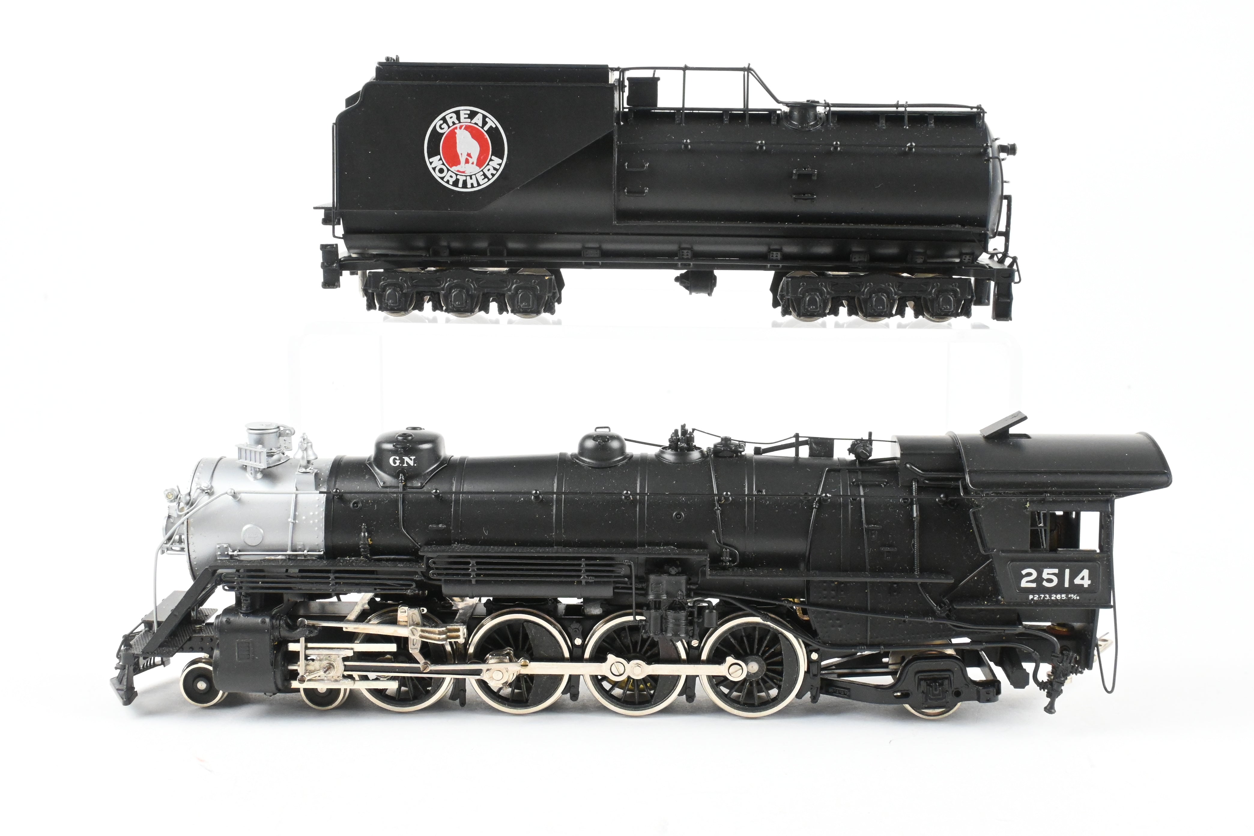 HO Scale Brass Tenshodo GN - Great Northern 4-8-2 Class P-2 Factory Painted Crown Series Steam Locomotive Model #2514