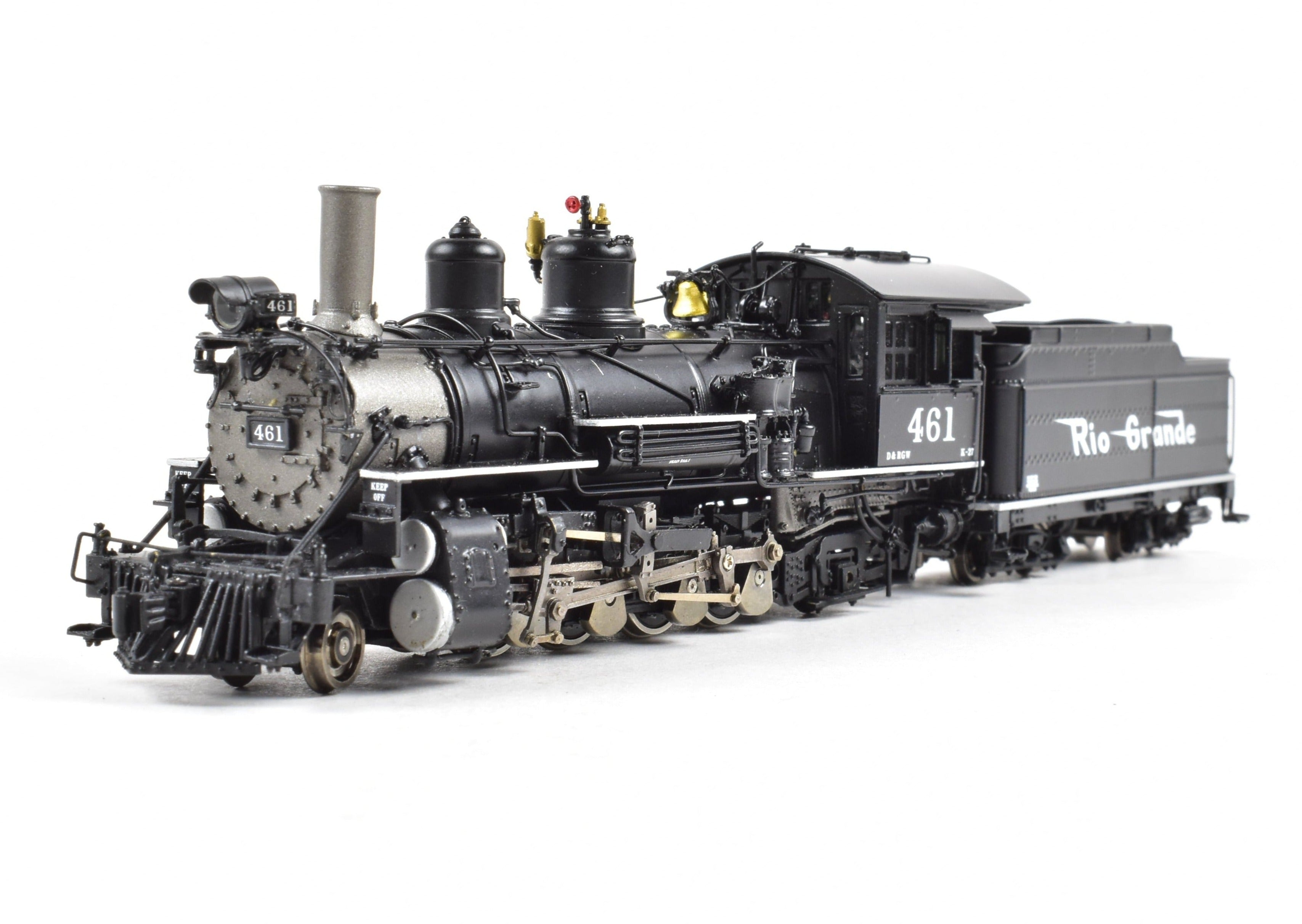 HOn3 Scale Brass Hybrid Model Train - Mountain Model Imports D&RGW (Denver & Rio Grande Western) K - 27 2 - 8 - 2 Locomotive #461 FP