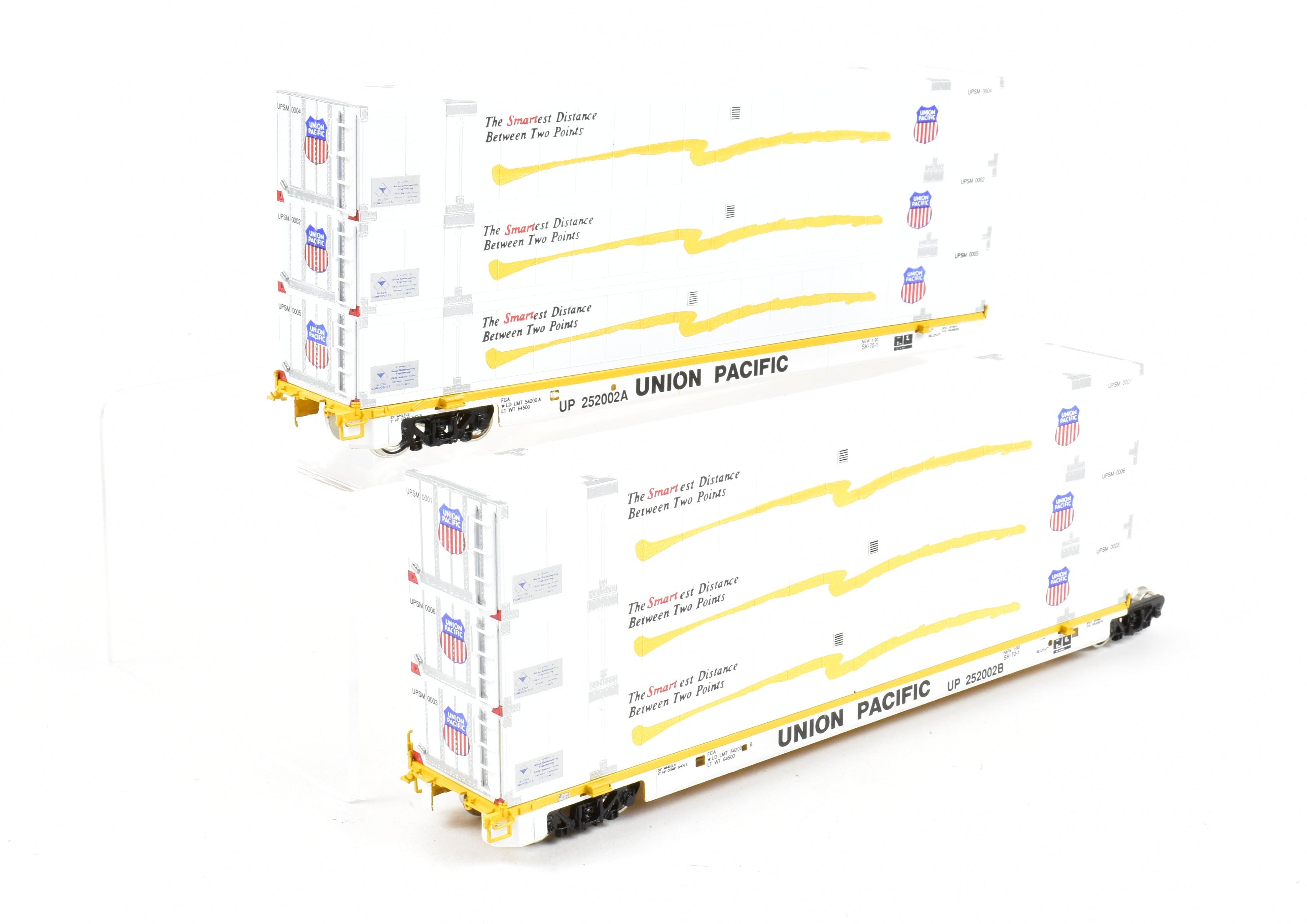 HO Scale Brass Container Open Model Intermodal Smart Car - Overland Models, Inc. Union Pacific Triple Stack FP No. 252002A/B