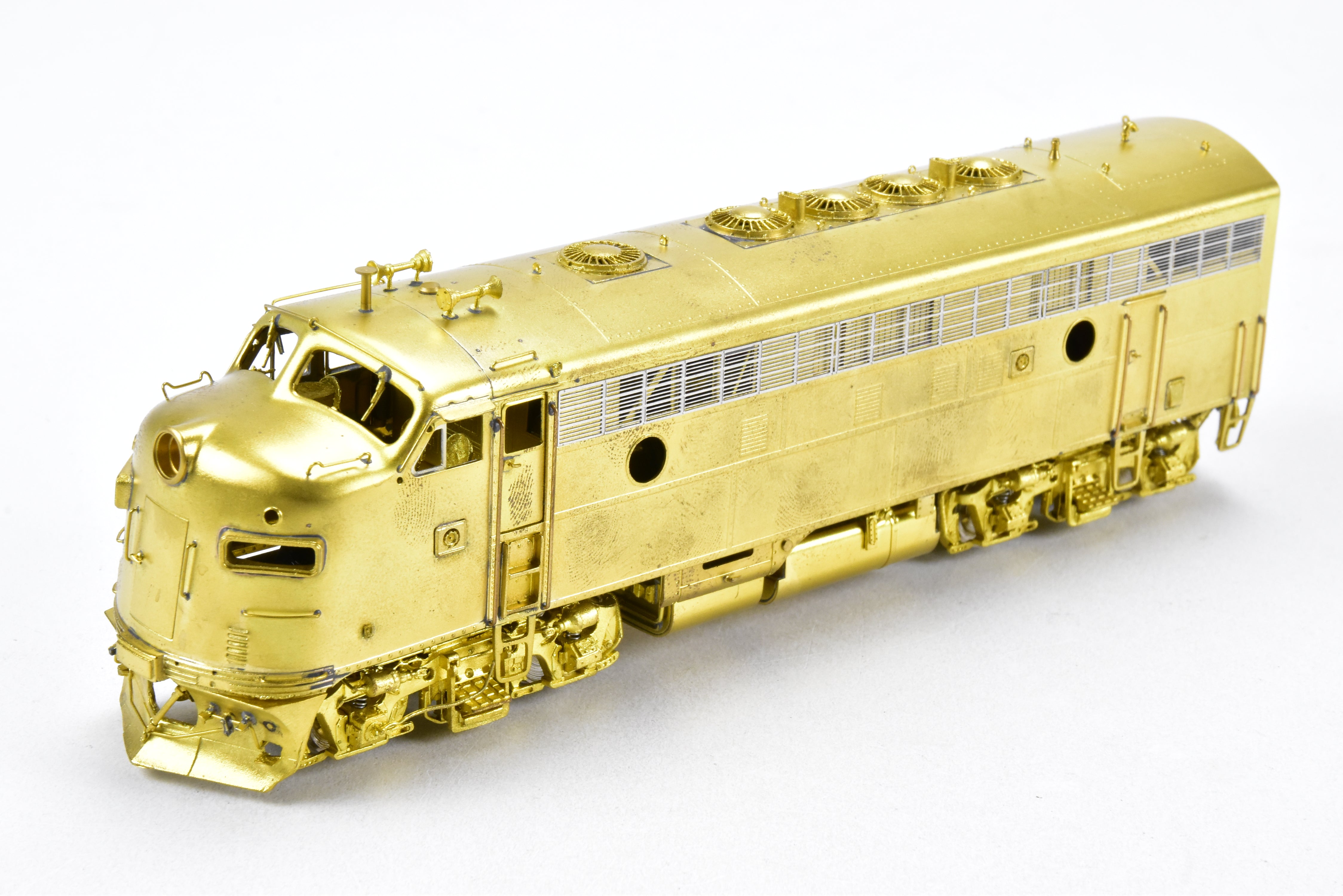 HO Scale Brass Model Train - Overland Models Inc. (OMI) Western Pacific EMD F7A Locomotives Nos. 913, 921 with Snowplow Pilot from the 1970 Era