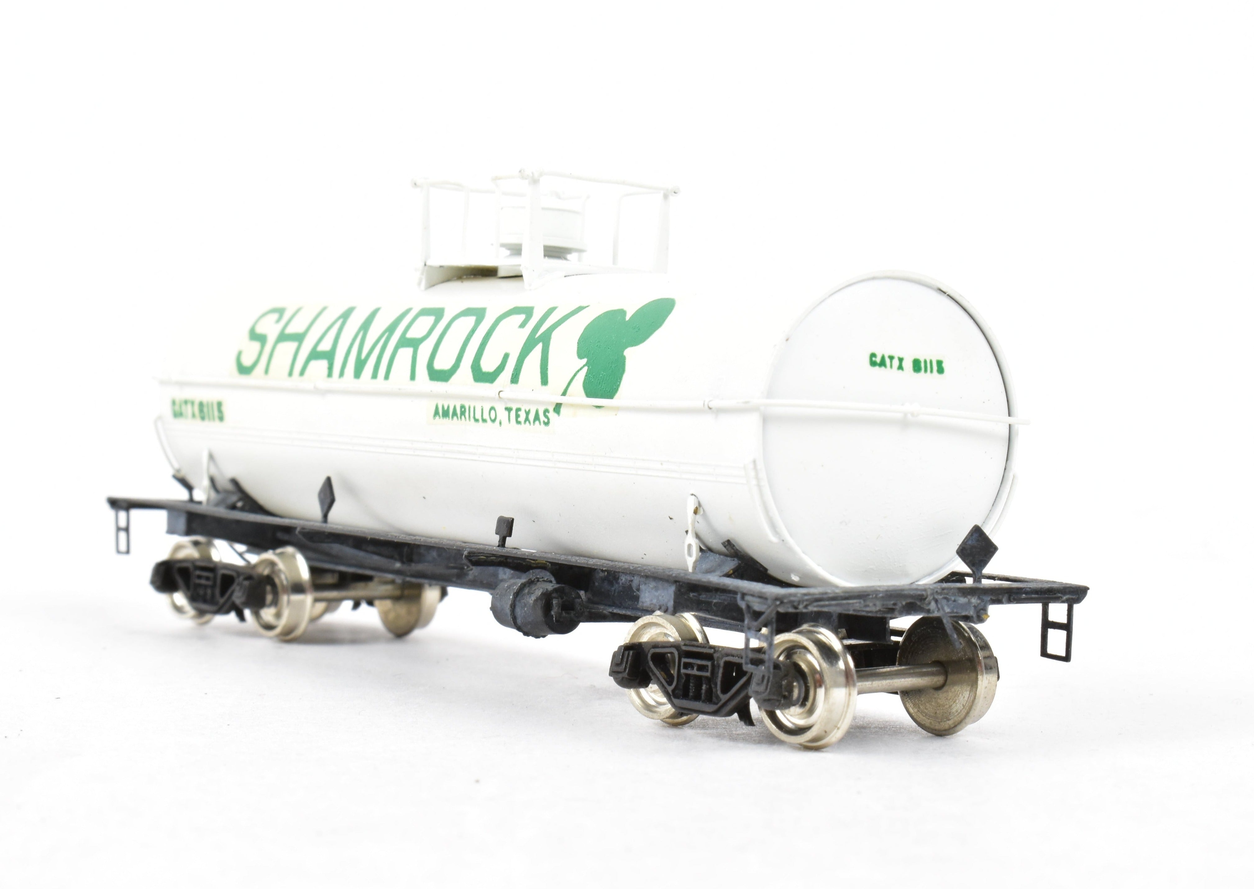 HO Scale Brass Precision Scale Co. 11,141 Gallon White Shamrock Painted Tank Car