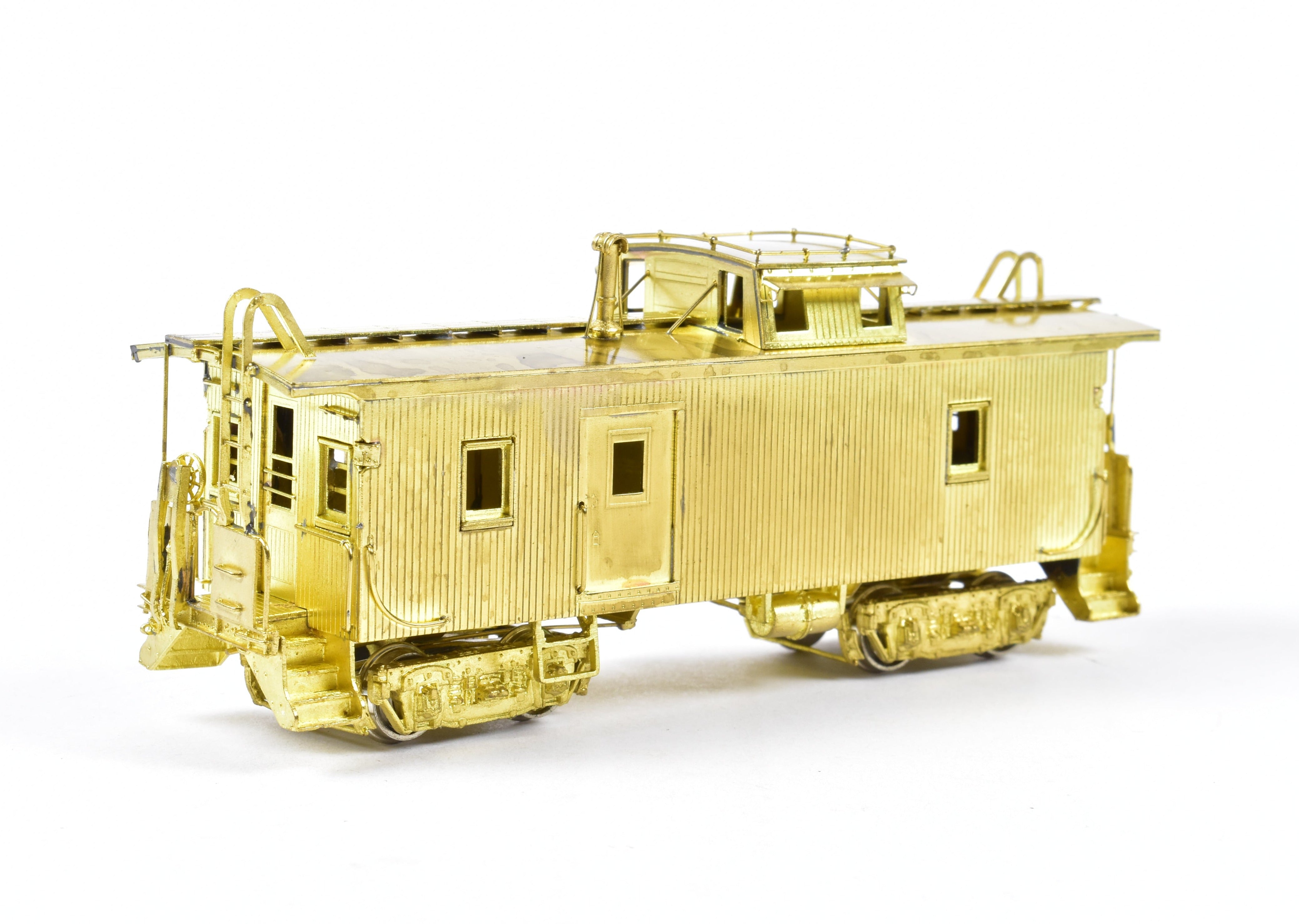 HO Scale Brass Model - OMI (Overland Models, Inc.) Union Pacific (UP) CA - 1 Wood Caboose Side Door with Modern Ends and Wood Beam Trucks for Model Trains