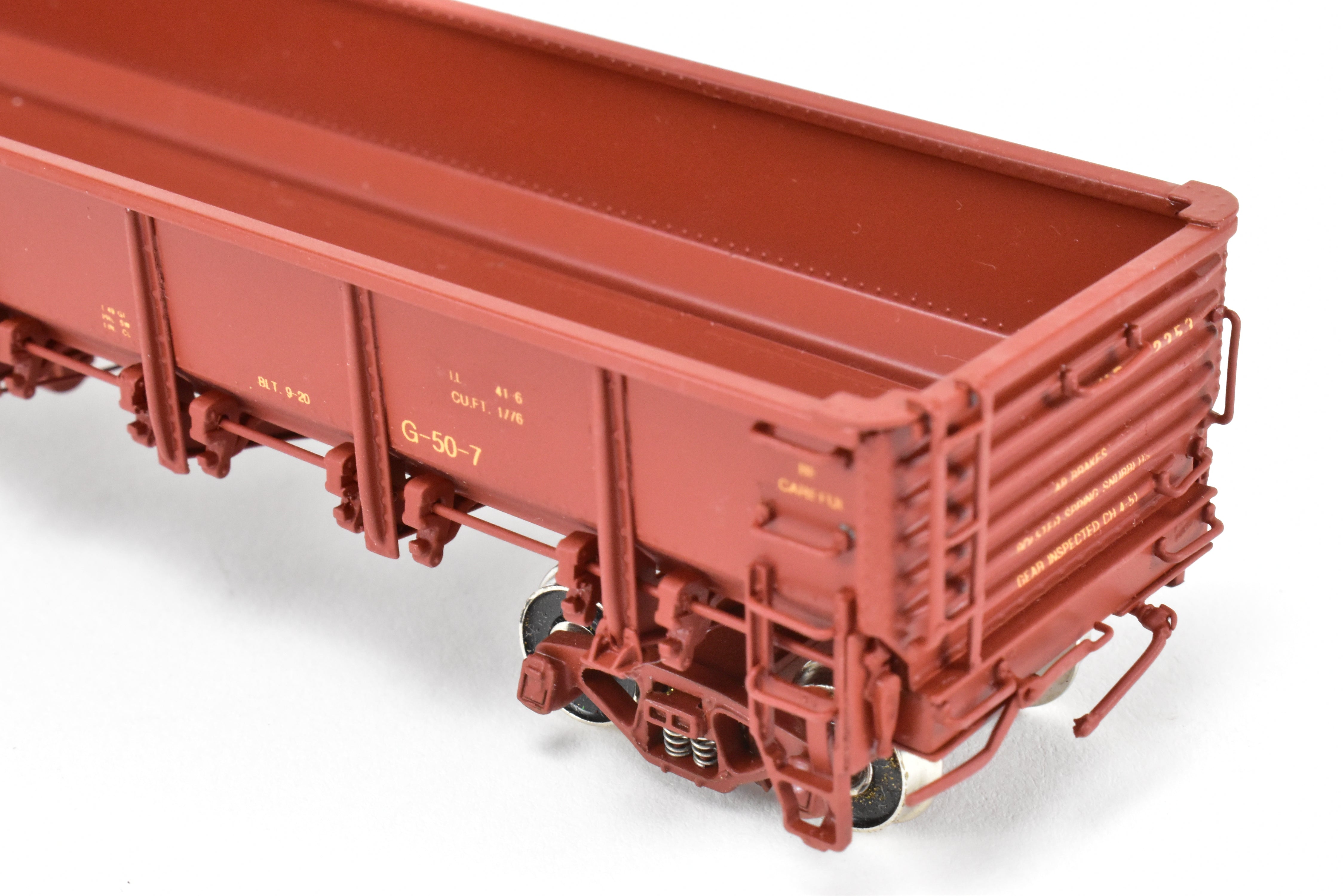 HO Scale Brass CIL - Challenger Imports Union Pacific Class G50 - 7 Drop Bottom Gondola Model, Version 2 with Riveted Side Sheets, Factory - Painted and Numbered FP #62353