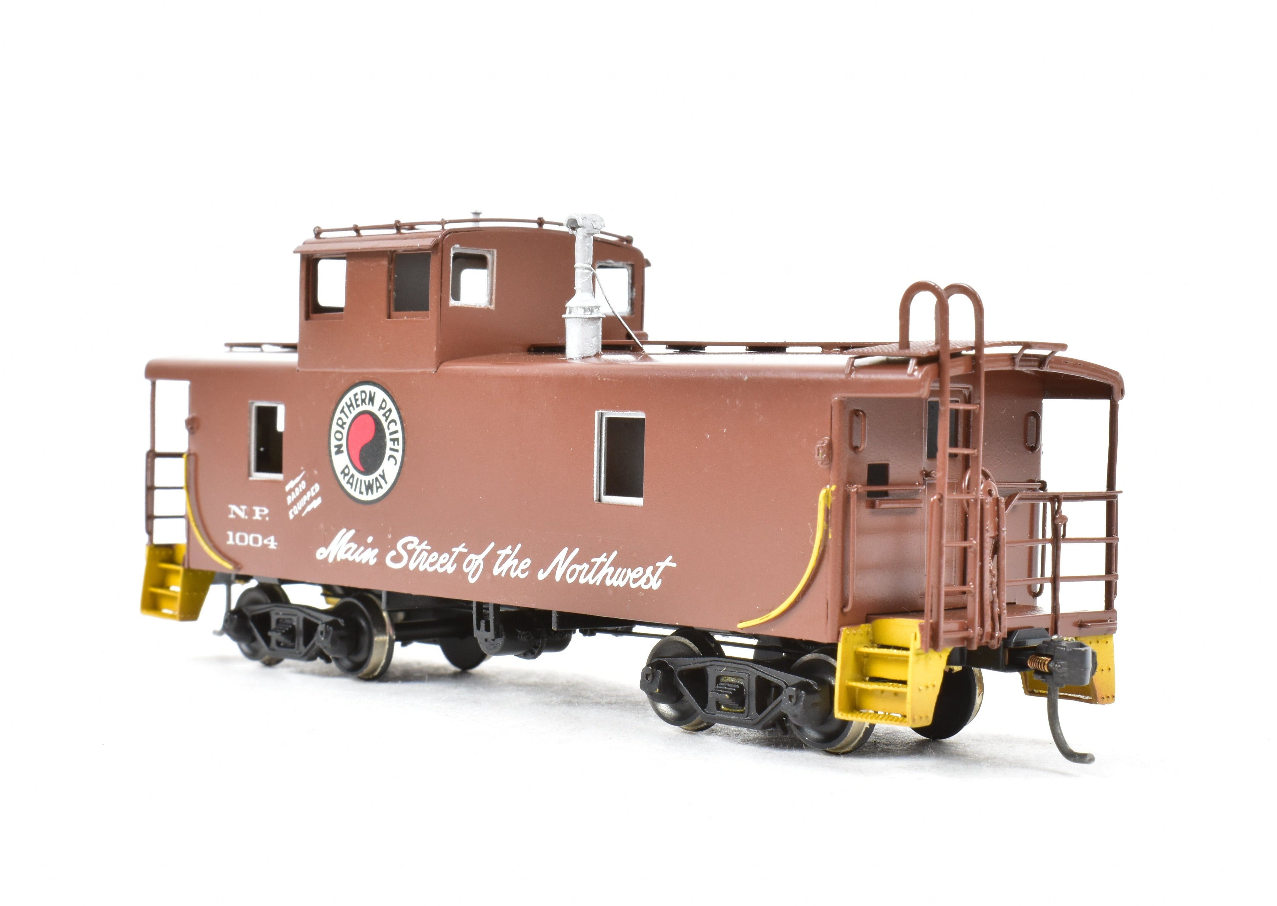 HO Scale Brass Model - Overland Models, Inc. (OMI) Northern Pacific Steel Caboose with Tall Cupola, CP No. 1004