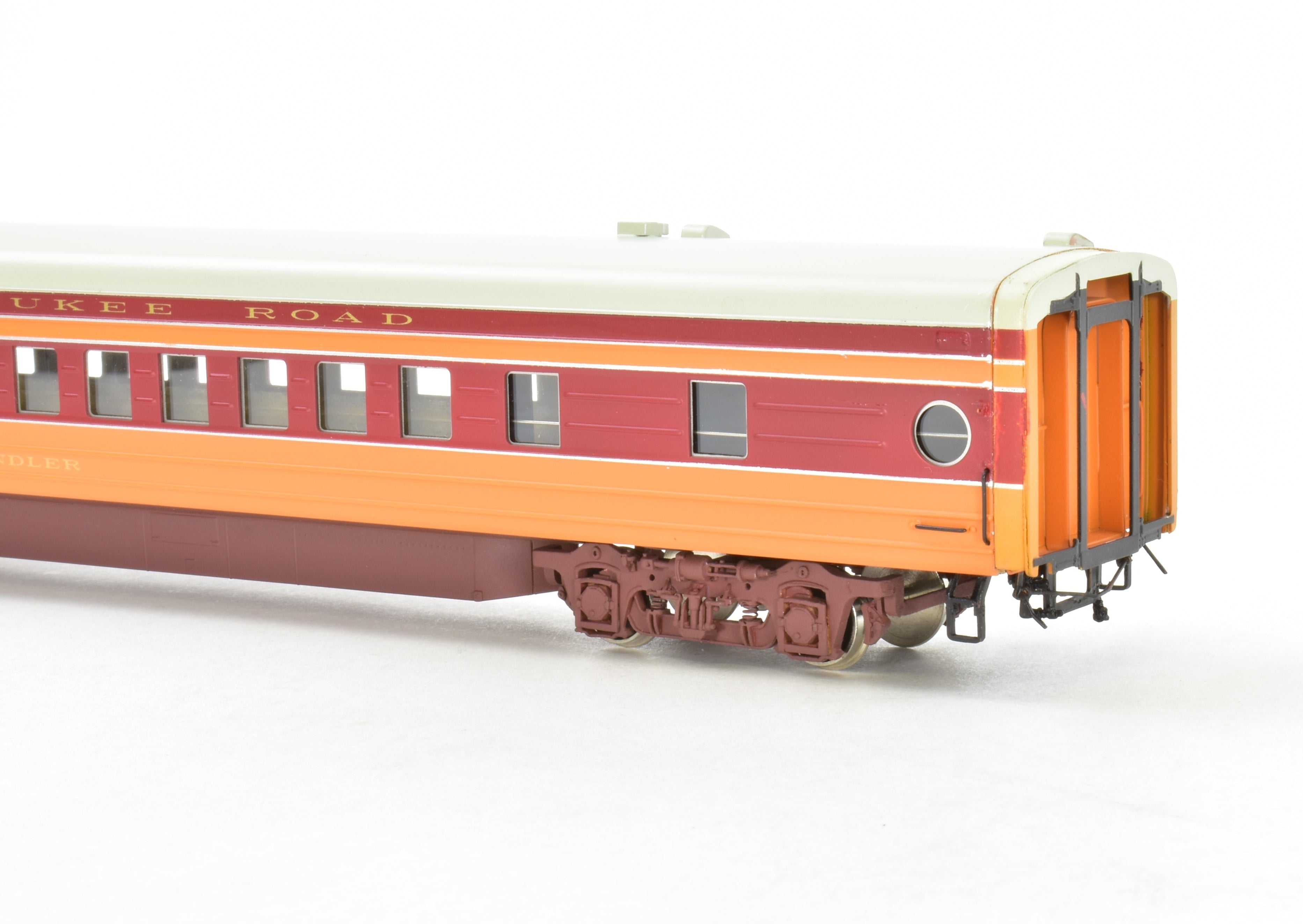 HO Scale Brass Model Train Set - Precision Scale Co. Milwaukee Road 1939 Hiawatha 9 - Car Factory - Painted Set