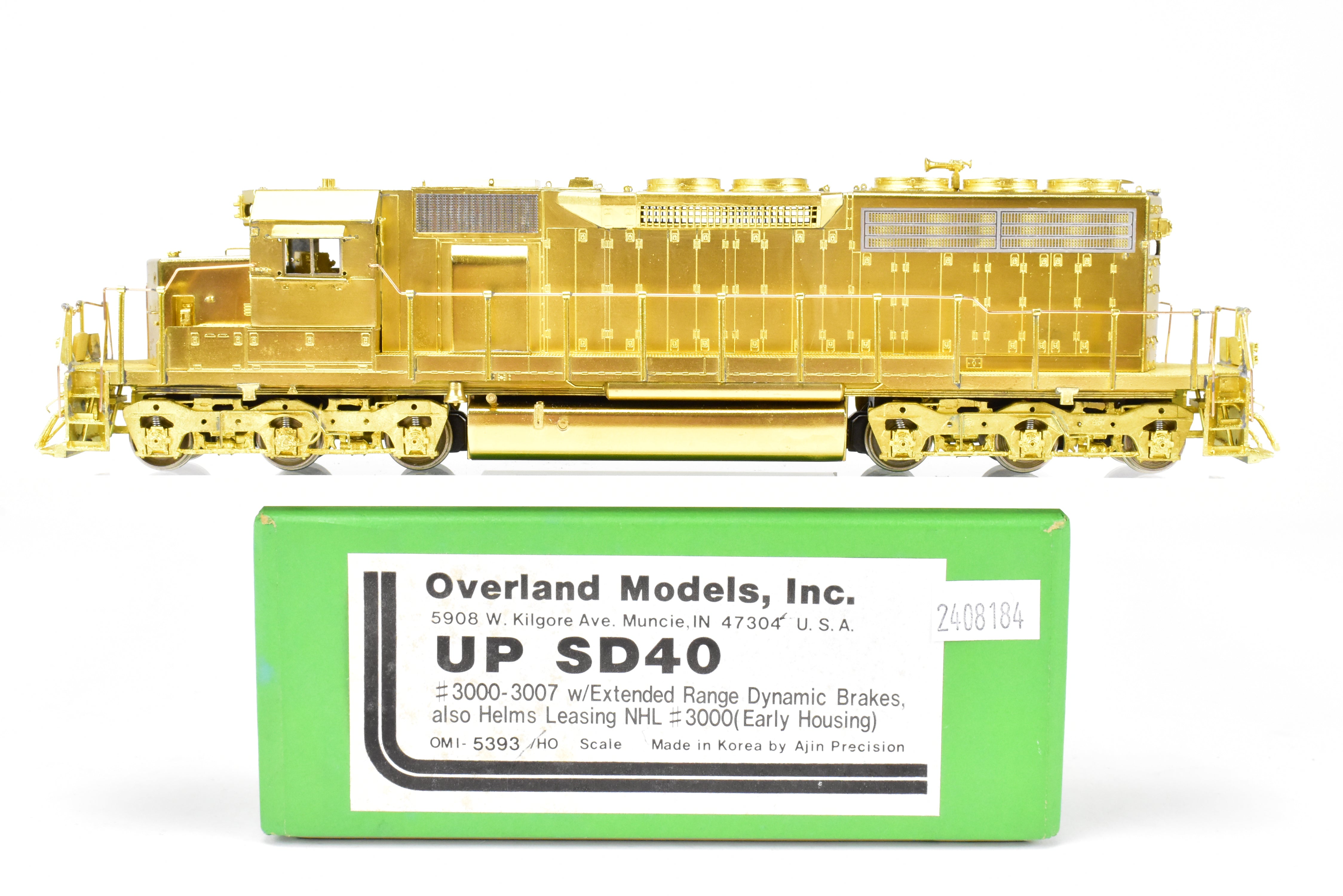 HO Scale Brass Locomotive Model by Overland Models Inc. (OMI) - Union Pacific EMD SD40 Nos. 3000 - 3007 with Extended Range Dynamic Brakes