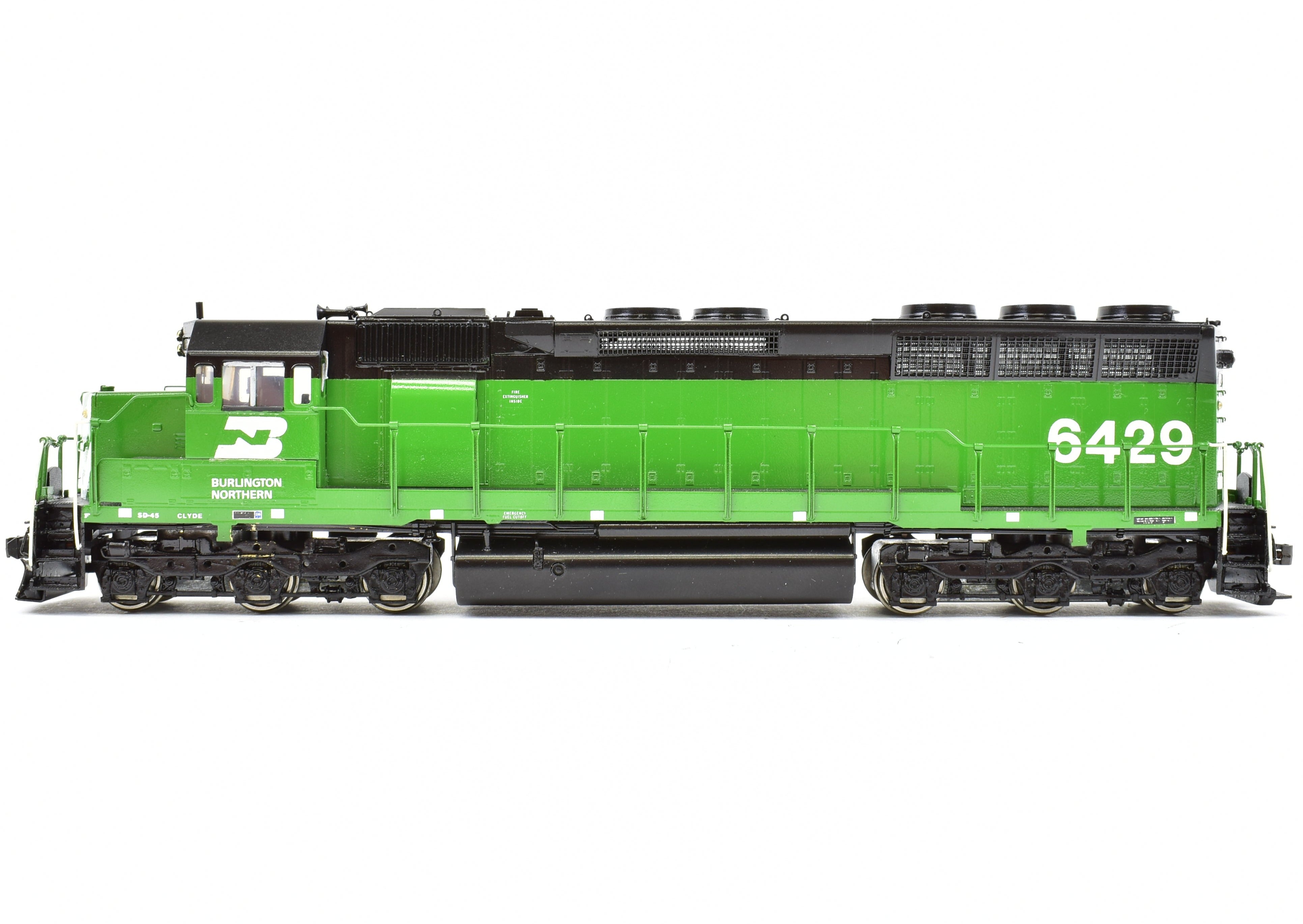 HO Brass Oriental Limited Pro-Painted EMD SD45 3600 HP Low Hood Burlington Northern & NP Version