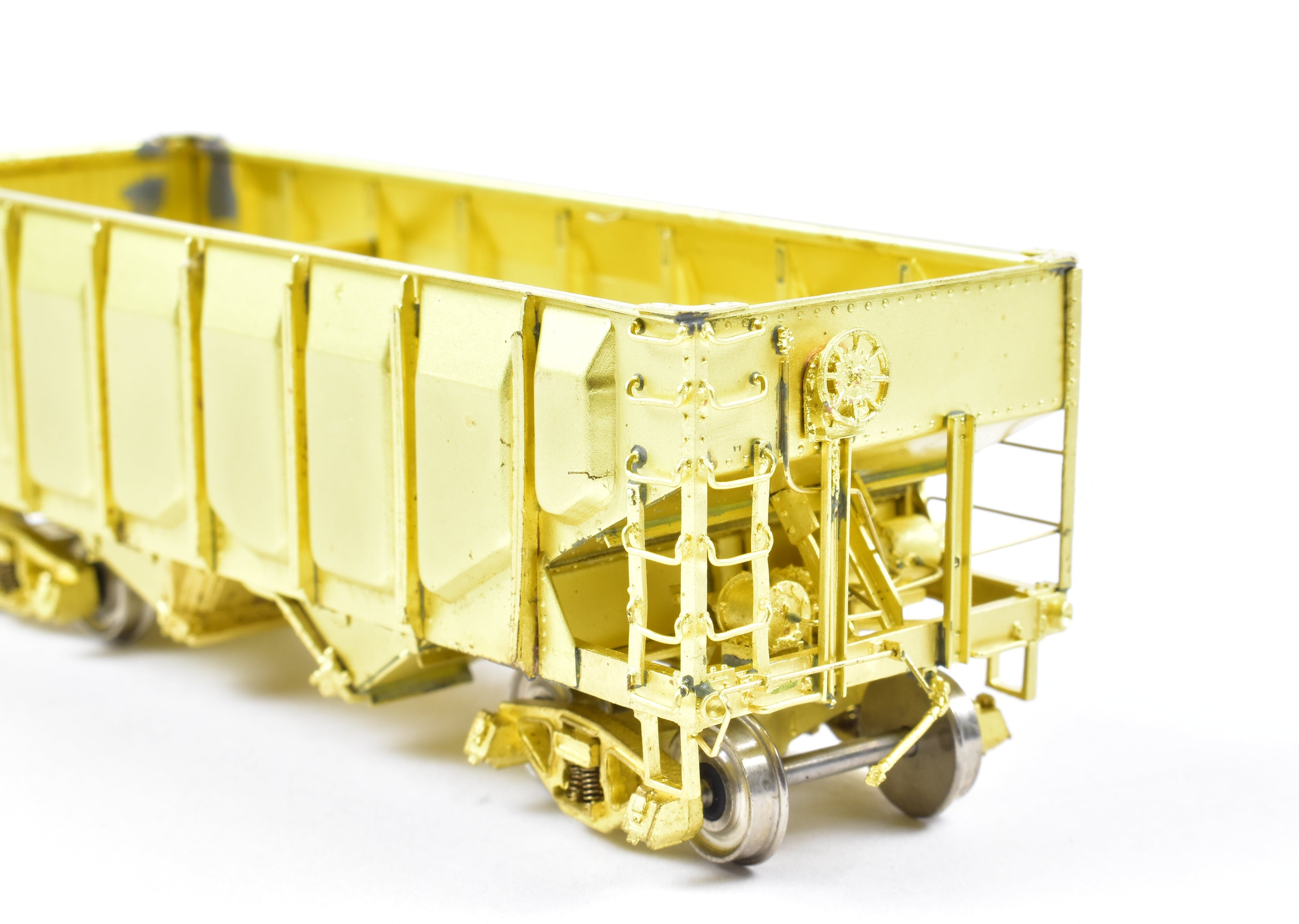 AWE Enterprises HO Brass 2-Bay Open Hopper with Frisco Panel Side