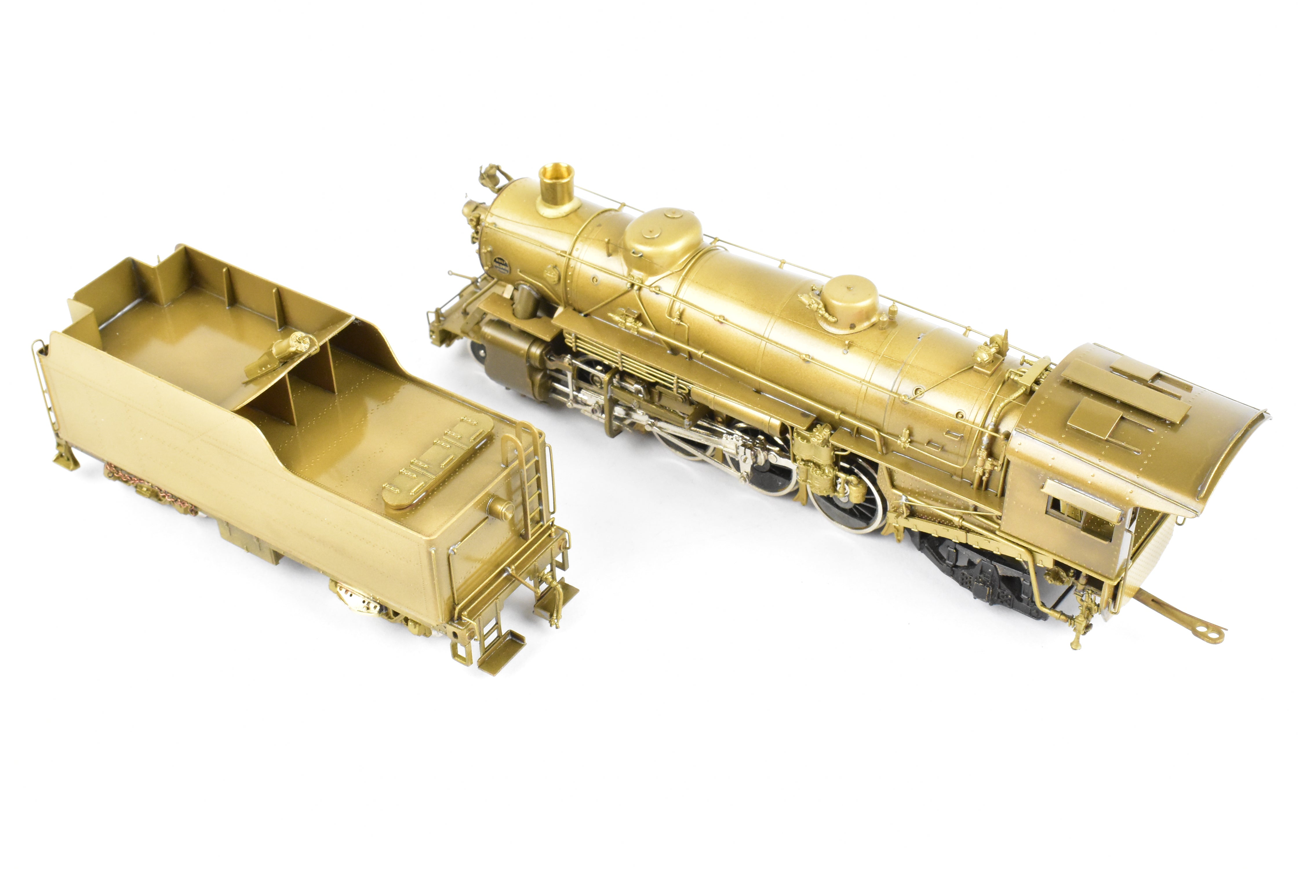 High - Quality HO Scale Brass Pacific Fast Mail (PFM) Model of United States Railway Administration (USRA) 2 - 8 - 2 Light Class Mikado Locomotive from 1977 Run, Sold As - Is