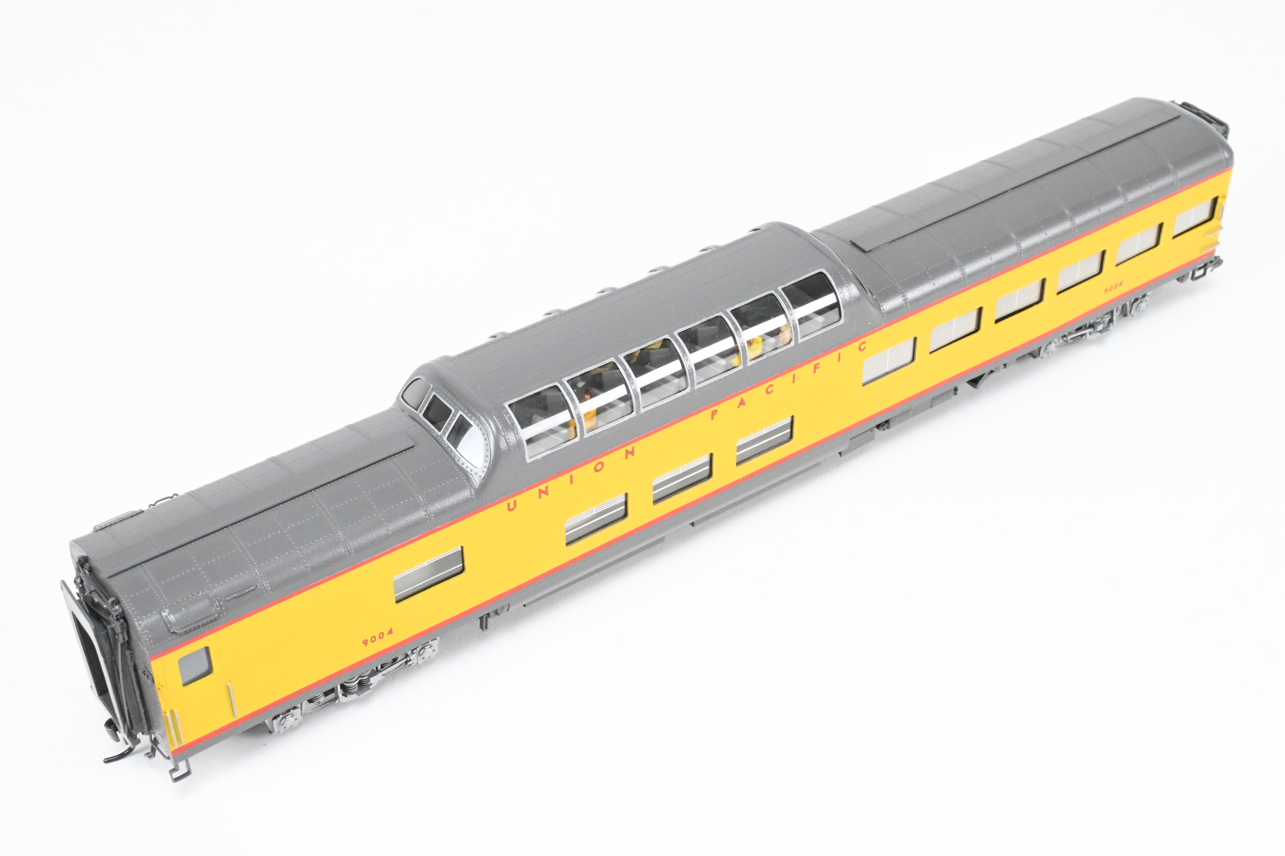 HO Scale Brass Model by Wasatch Model Co. - Union Pacific ACF 1955 9000 Series Dome Lounge Observation Car Modified for Mid - Train Service, Specifically Model C/P #9004