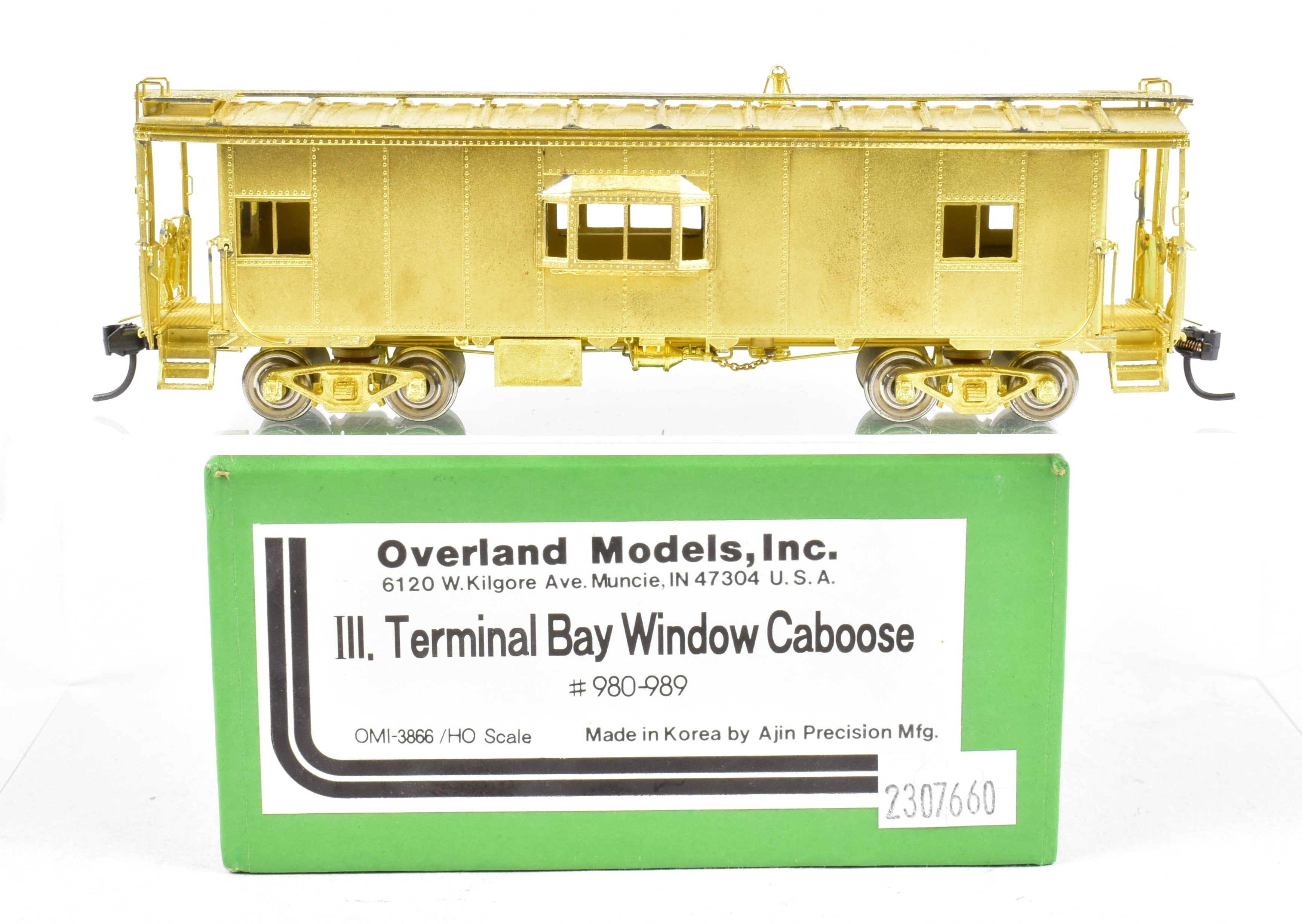 HO Scale Brass Illinois Terminal Bay Window Caboose #980 - 989 by OMI - Overland Models, Inc.