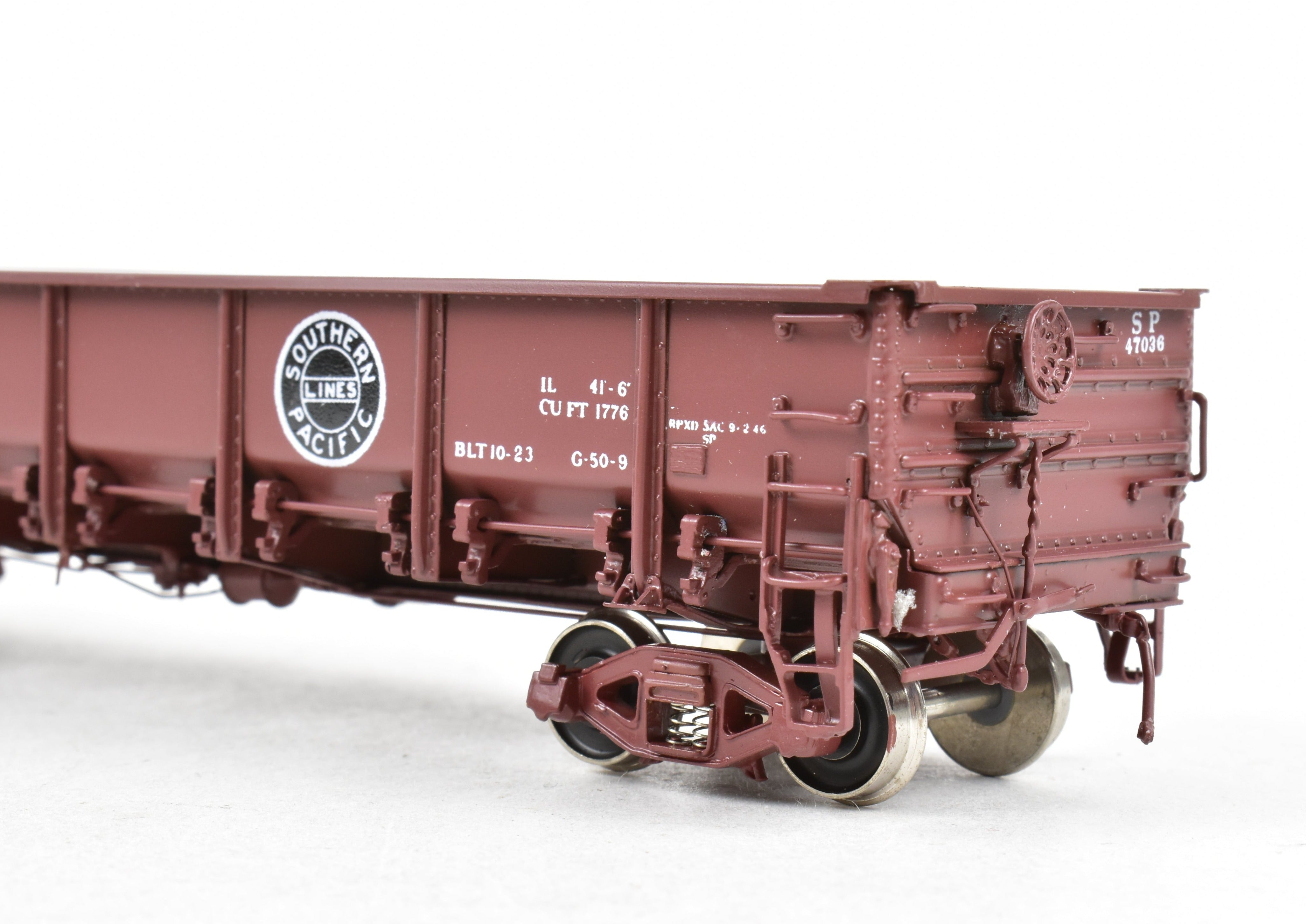 1940s HO Scale Brass Southern Pacific G50 - 9 Drop Bottom Gondola by Challenger Imports