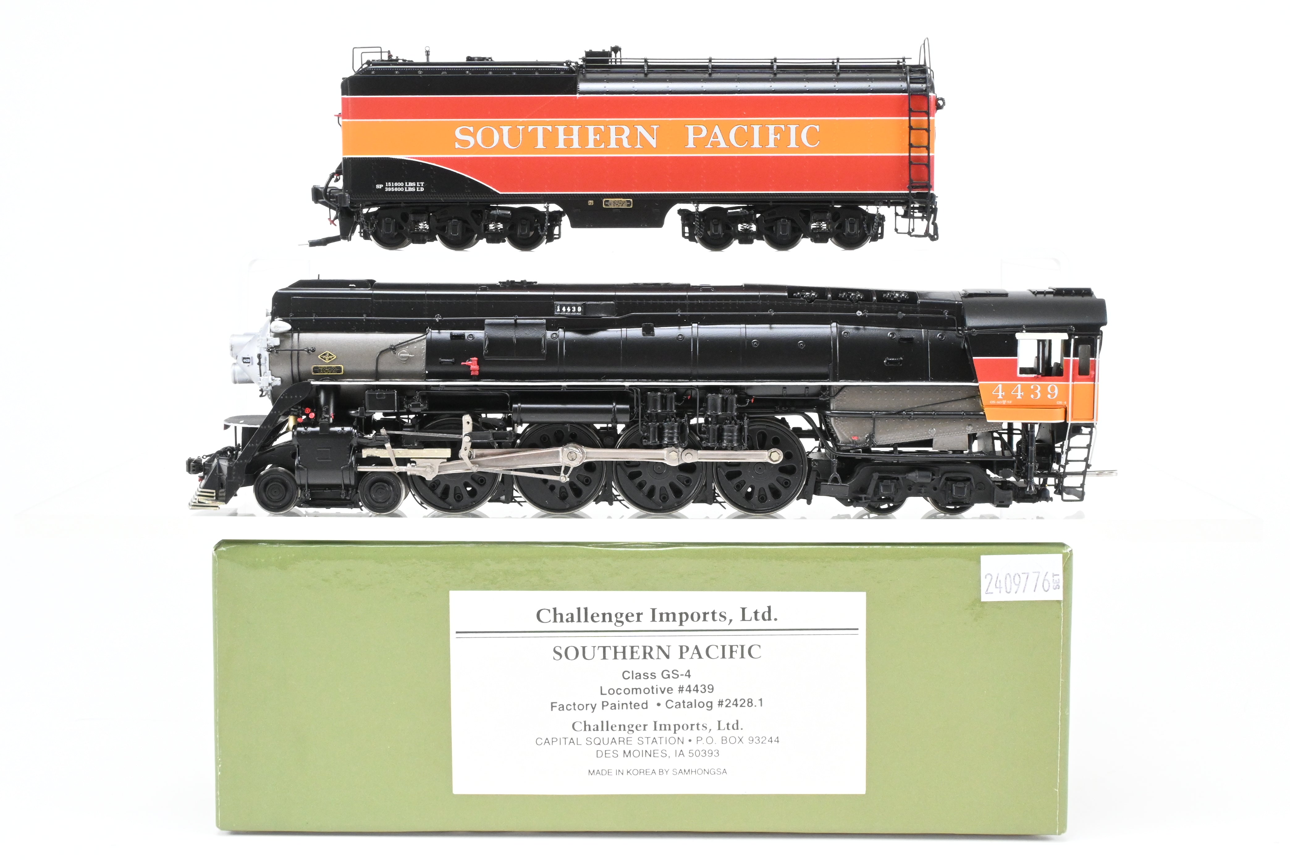 HO Scale Brass Southern Pacific GS - 4 No. 4439 Factory - Painted Model by Challenger Imports