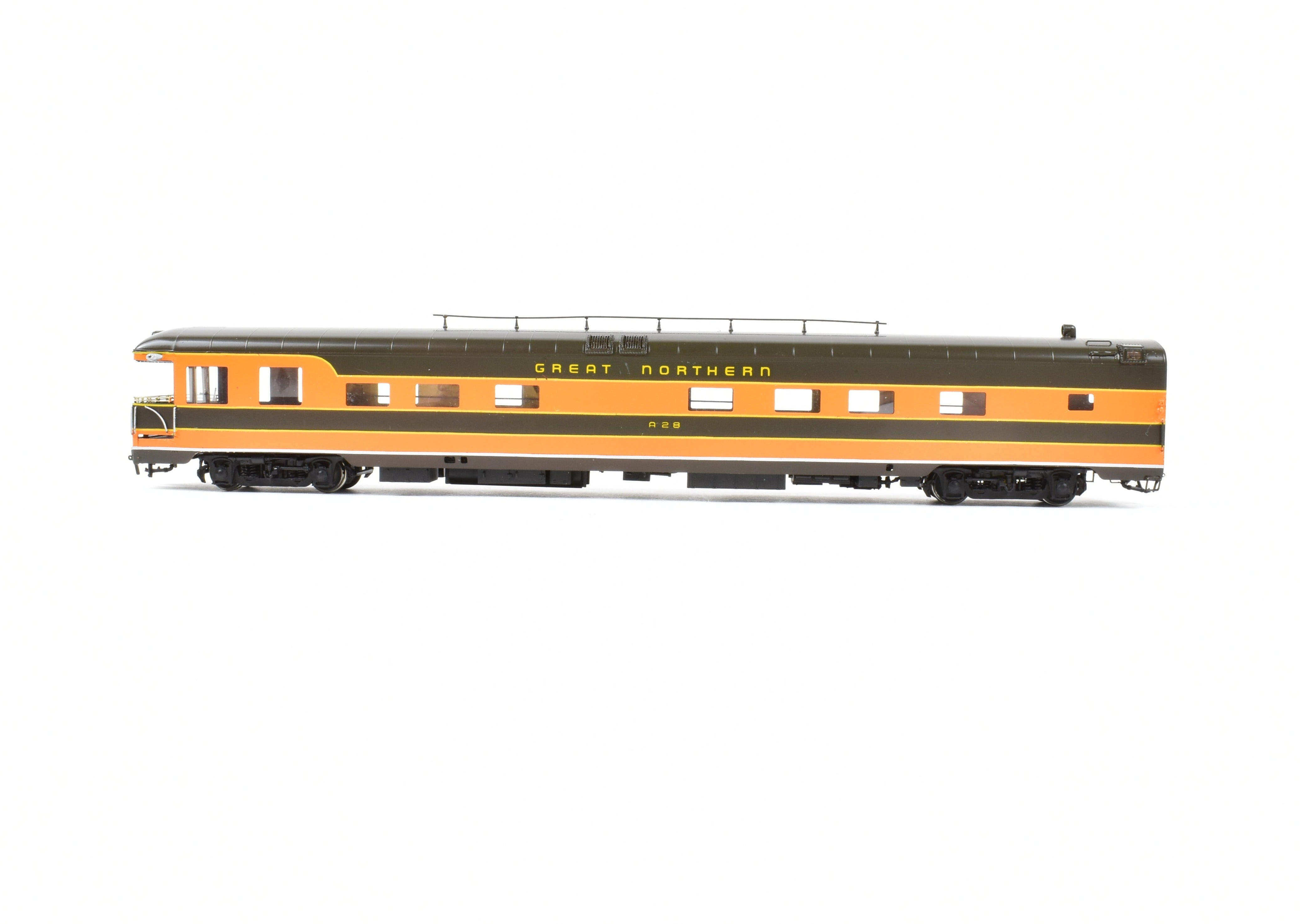 HO Scale Brass W&R Enterprises Great Northern Business Car A28 Custom Painted for Empire Builder Model Train Car