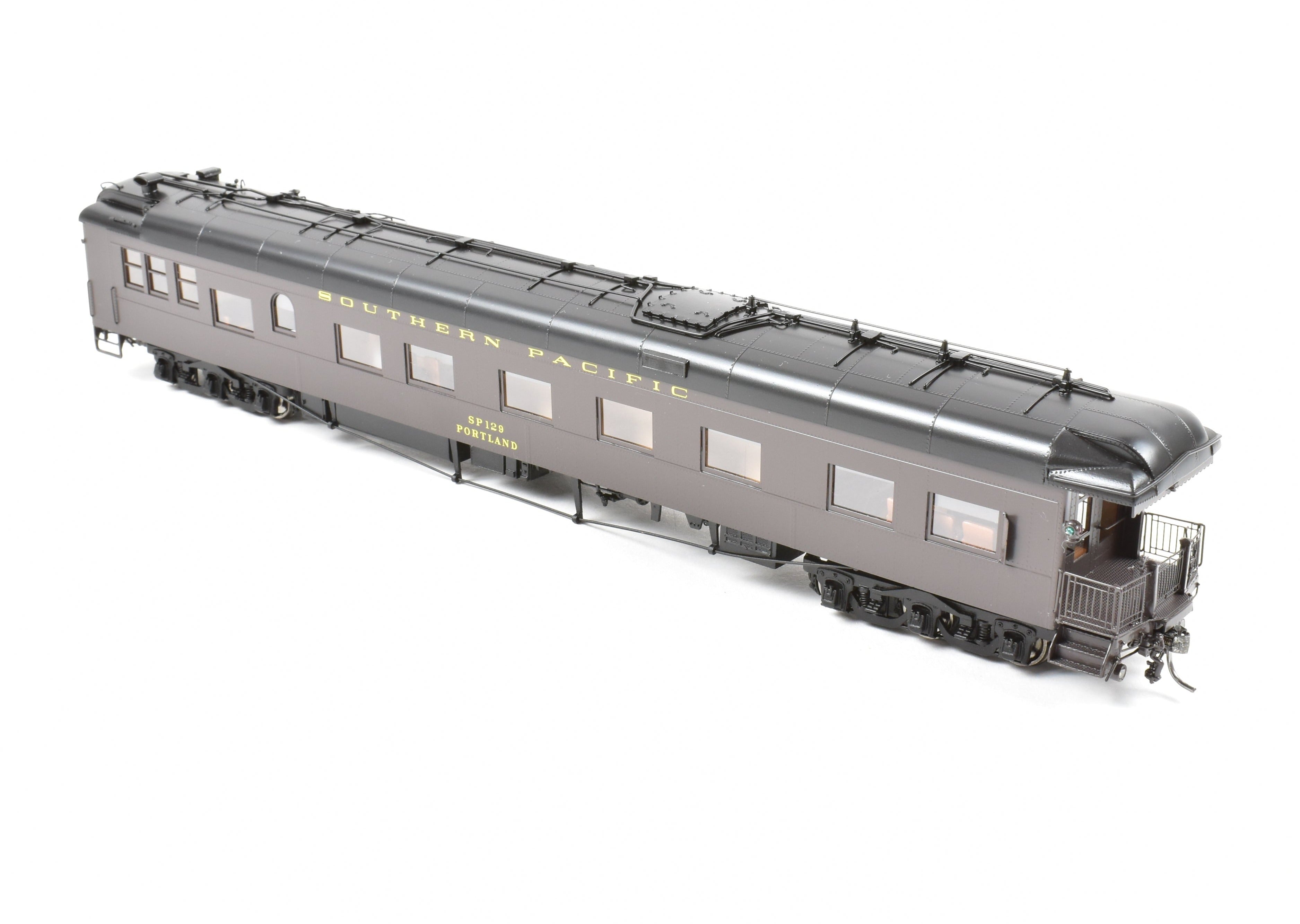 HO Scale New Brass North Bank Line SP Portland #129 Dark Olive Green Business Car