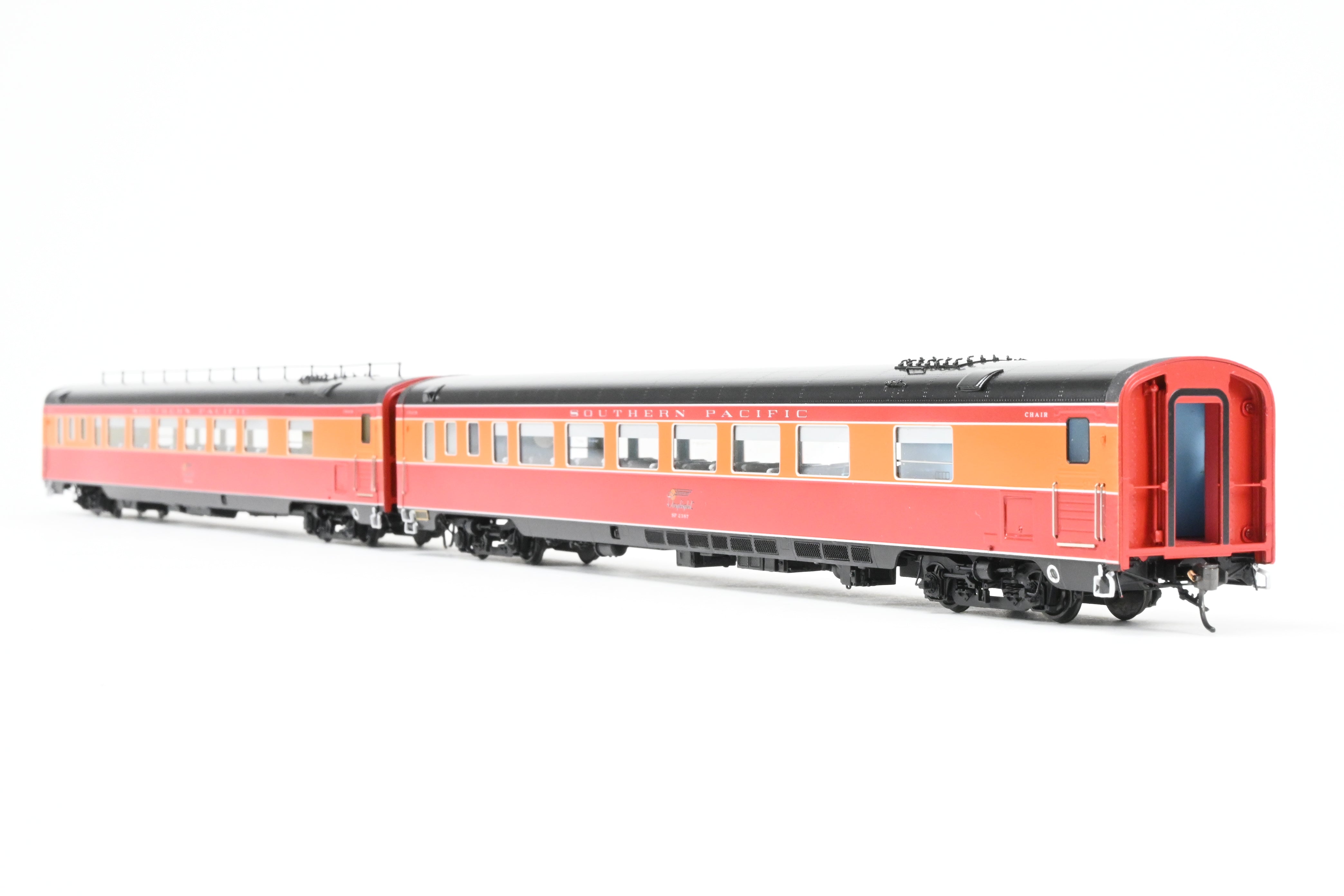 HO Scale Brass Passenger Car Set - Challenger Imports SP - Southern Pacific 1949 Shasta Daylight 2 - Pack B Add - On Set Freight Passenger Cars