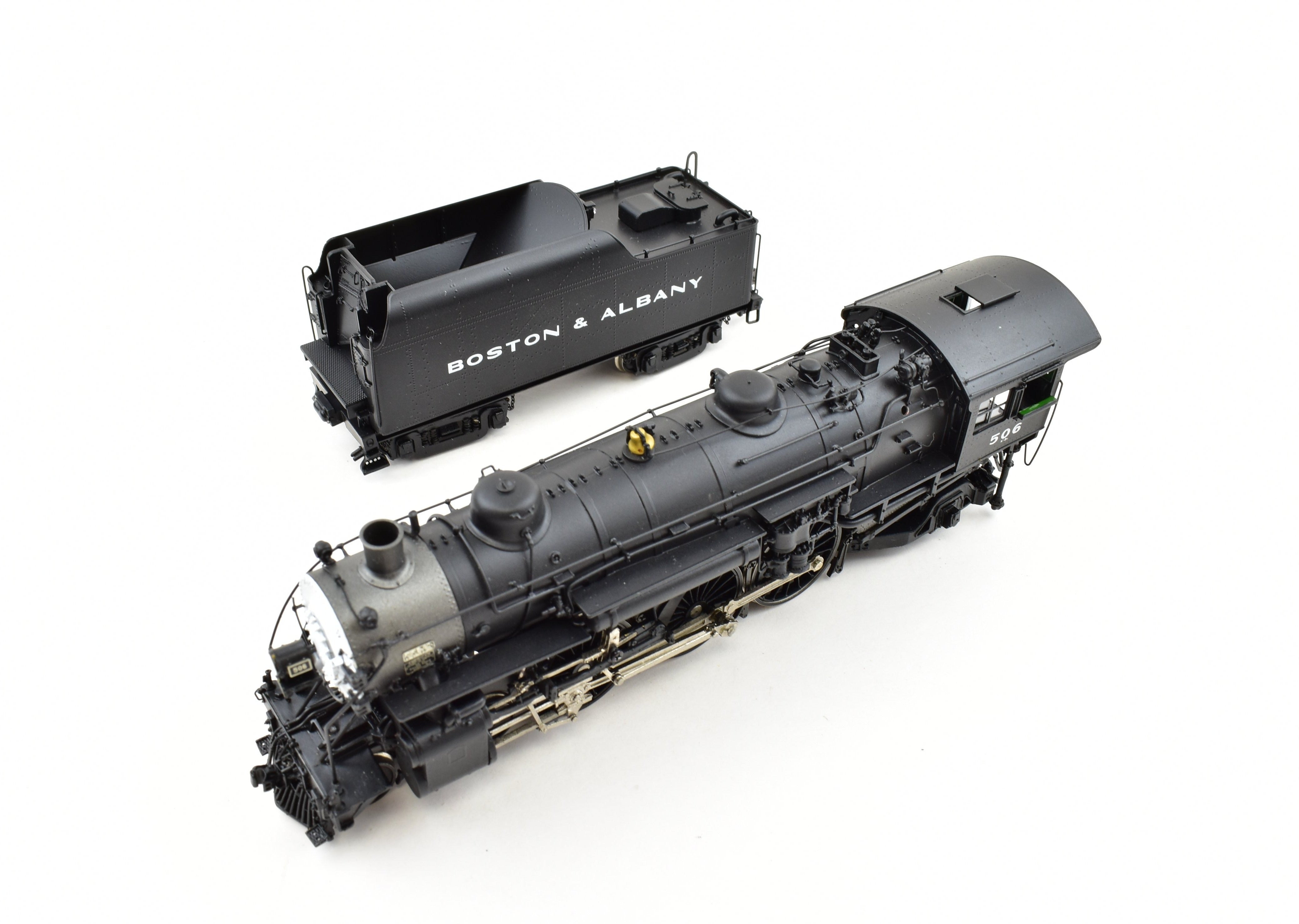 HO Scale Brass Imported Boston & Albany K-3n 4-6-2 Pacific Steam Locomotive Model Factory Painted as #506 without Lights by Key Imports