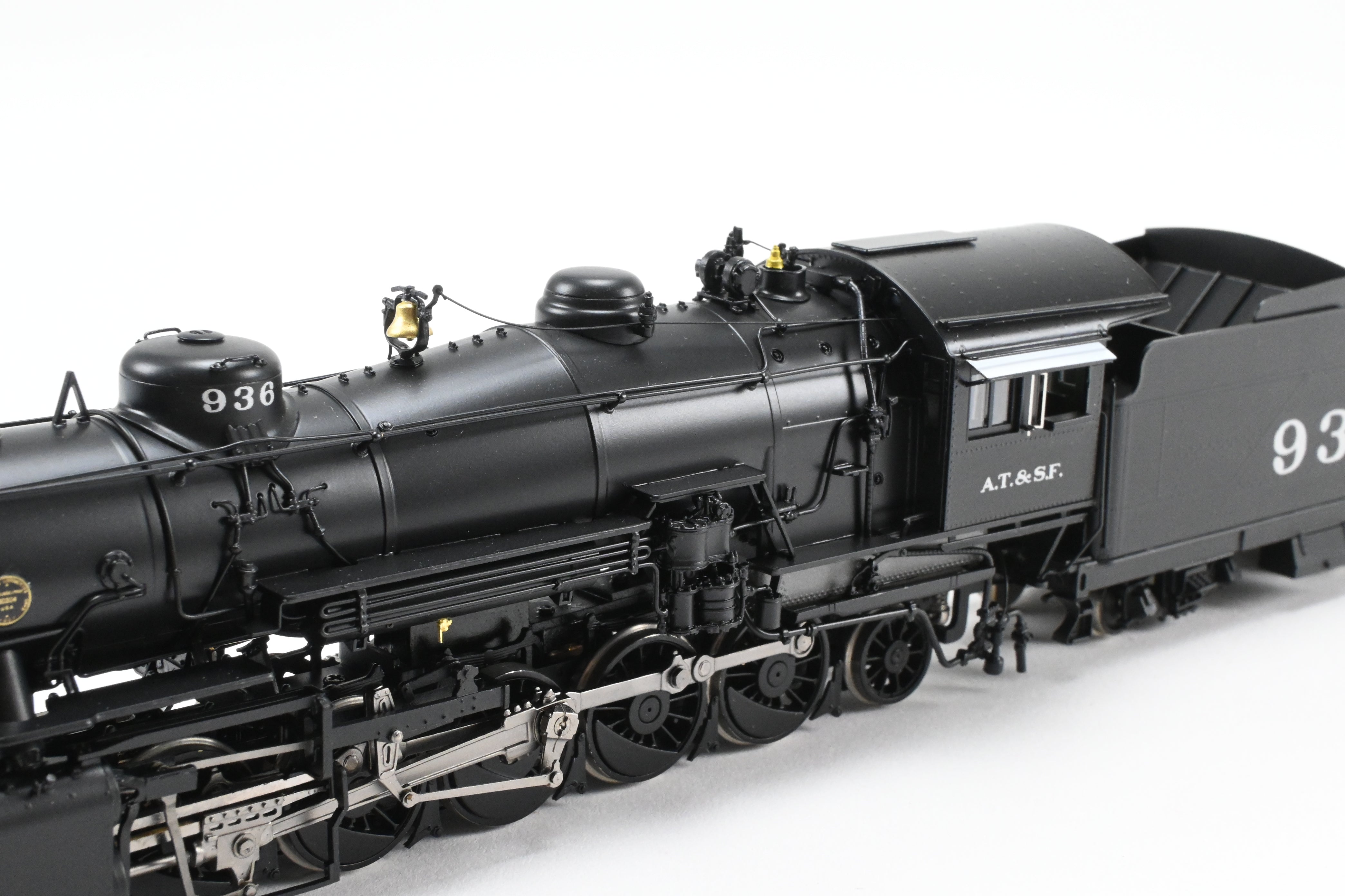 HO Scale Brass Division Point ATSF - Santa Fe 2-10-2 Freight Passenger Locomotive #936 with 8500 Gallon Coal Tender Model