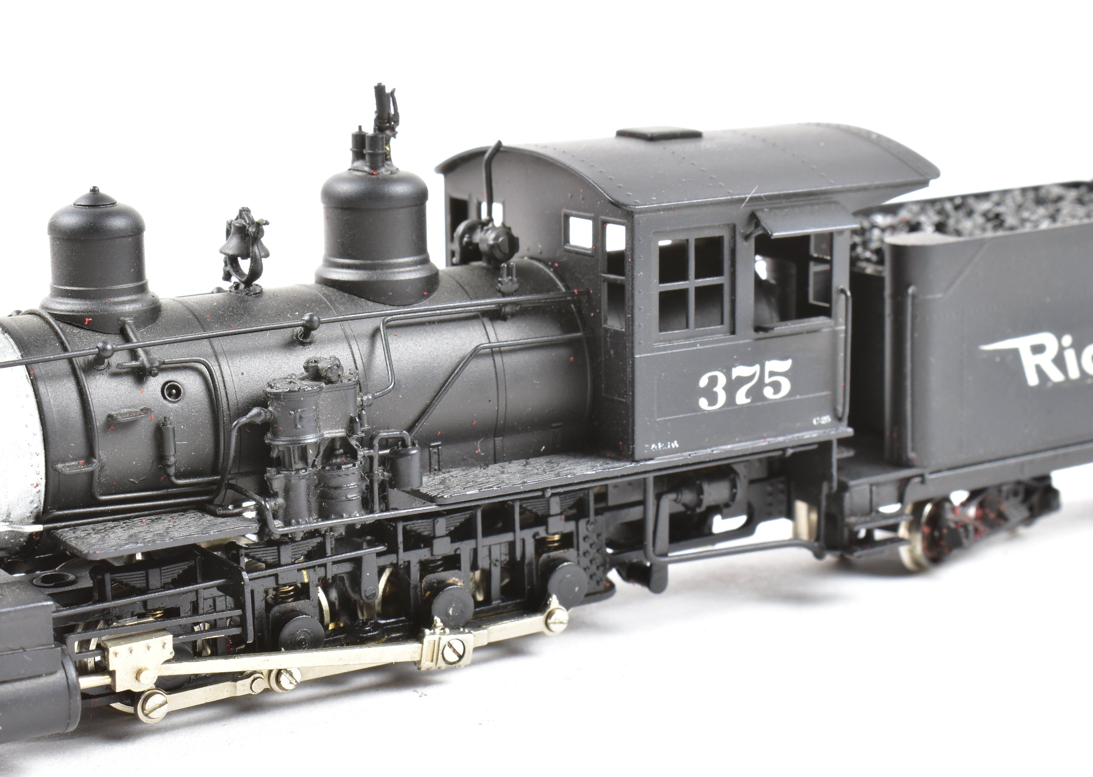 HOn3 Scale Brass Model Train - Westside Model Co. D&RGW (Denver & Rio Grande Western) C - 25 2 - 8 - 0 #375 with Custom Painted Finish