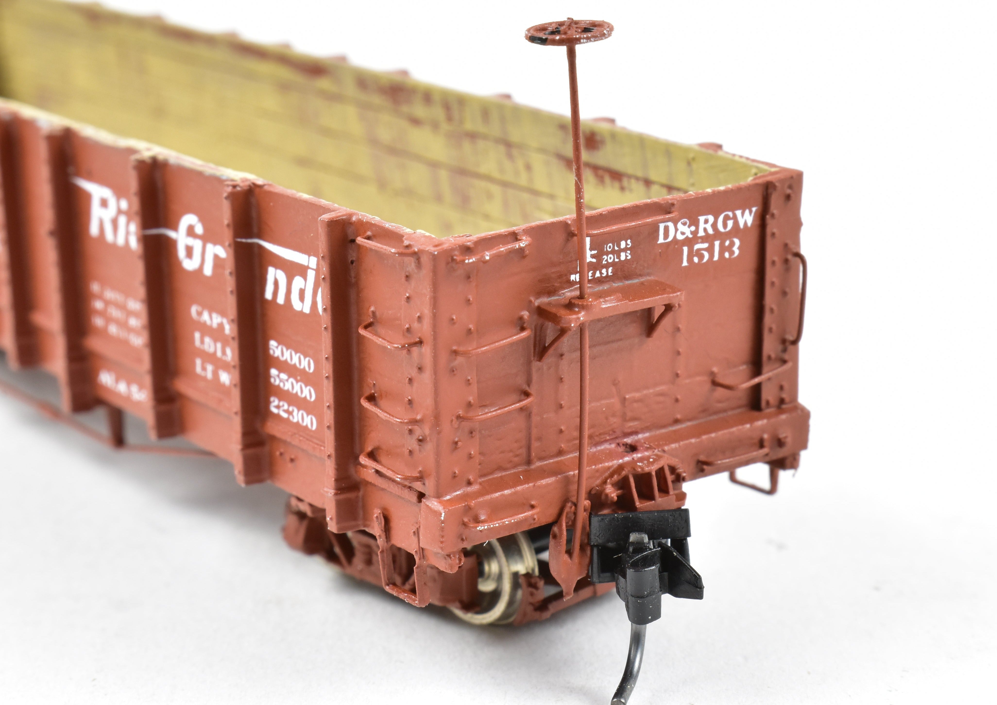 HOn3 Scale Custom - Built Denver & Rio Grande Western (D&RGW) Gondola Model of Leadville Supply Company from the 1940s, #1513