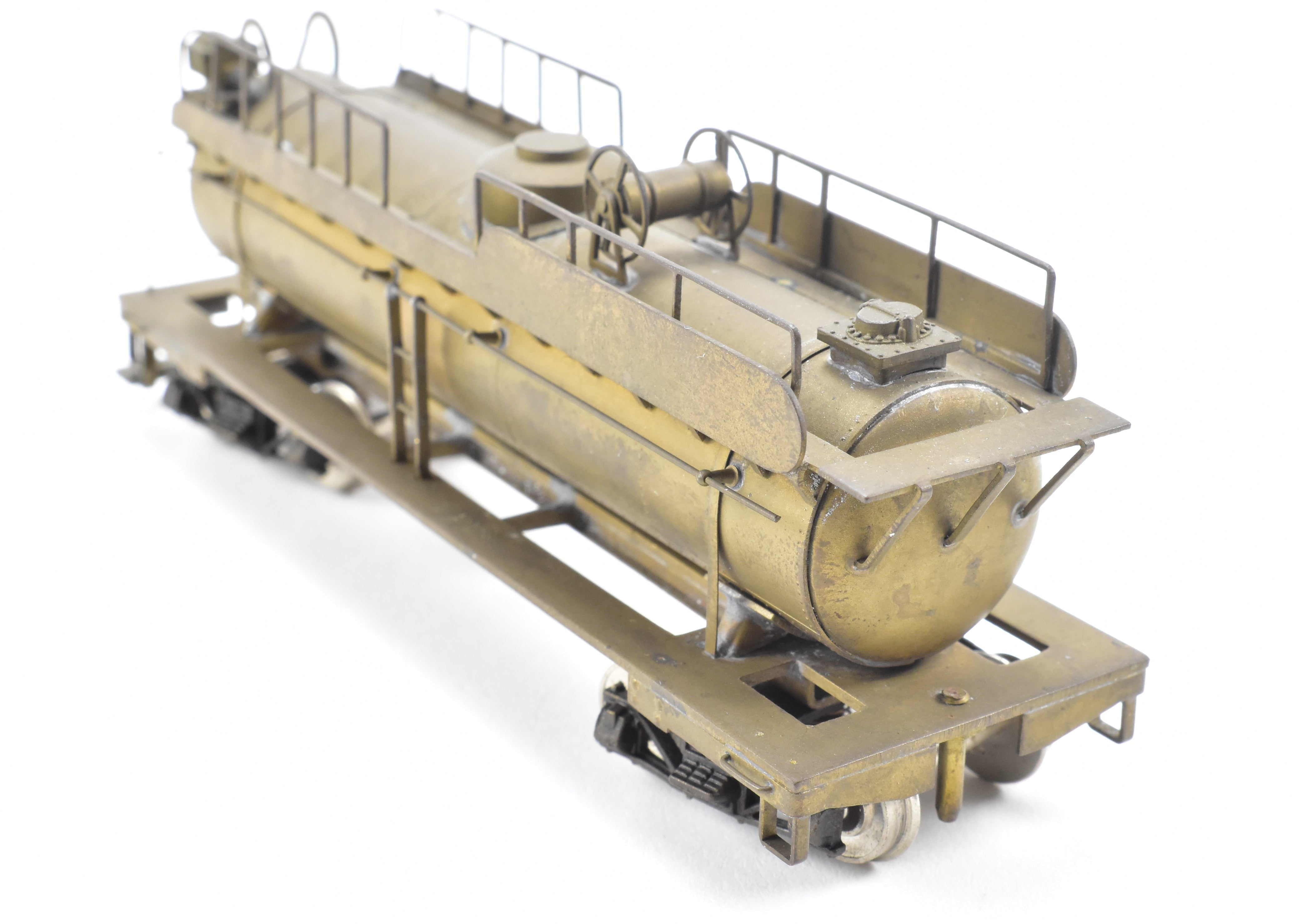 HO Brass Northwest Short Line Logging Tank Car/Aux Tender, No Box, Good Condition