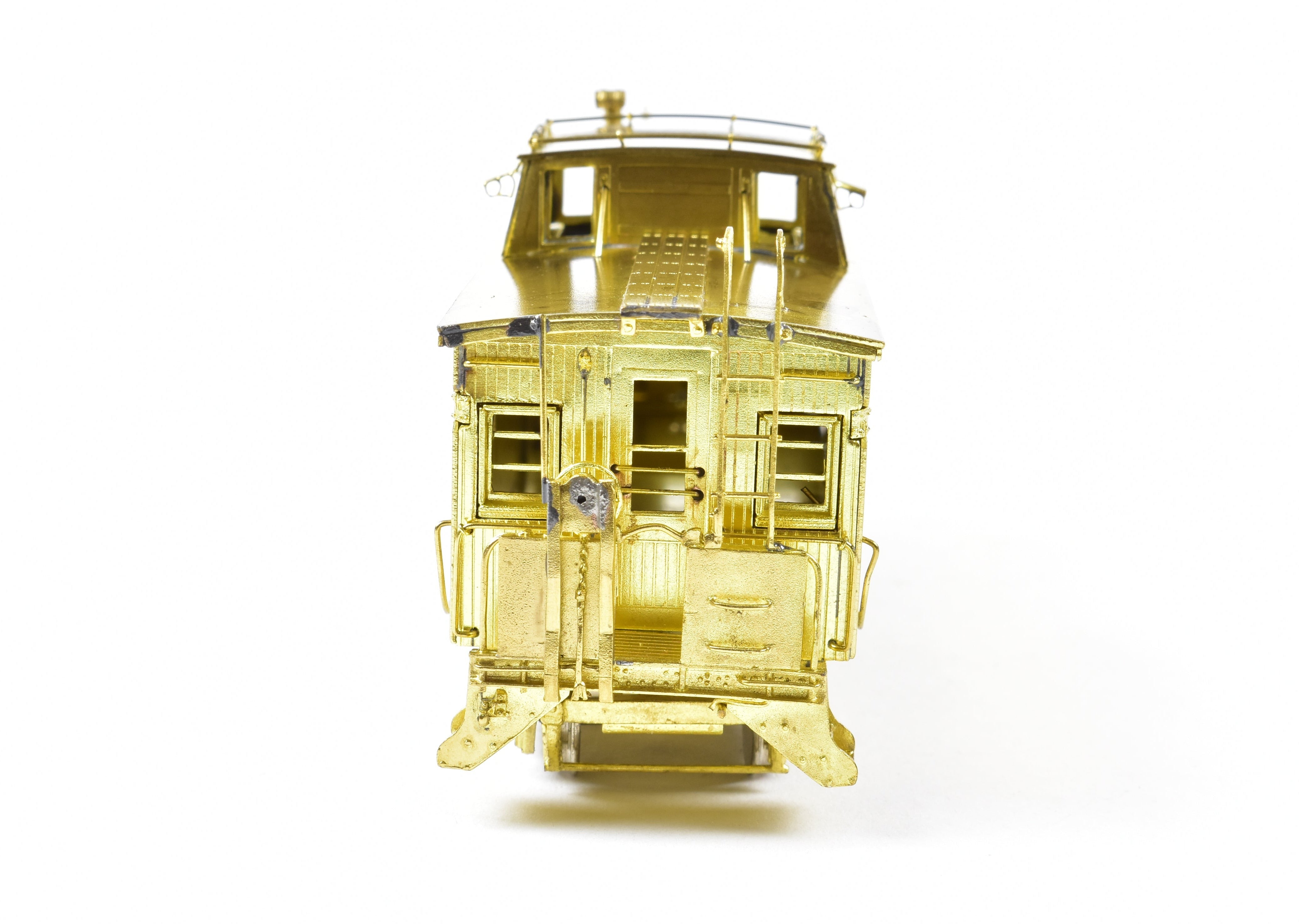 HO Scale Brass Model - OMI (Overland Models, Inc.) Union Pacific (UP) CA - 1 Wood Caboose Side Door with Modern Ends and Wood Beam Trucks for Model Trains