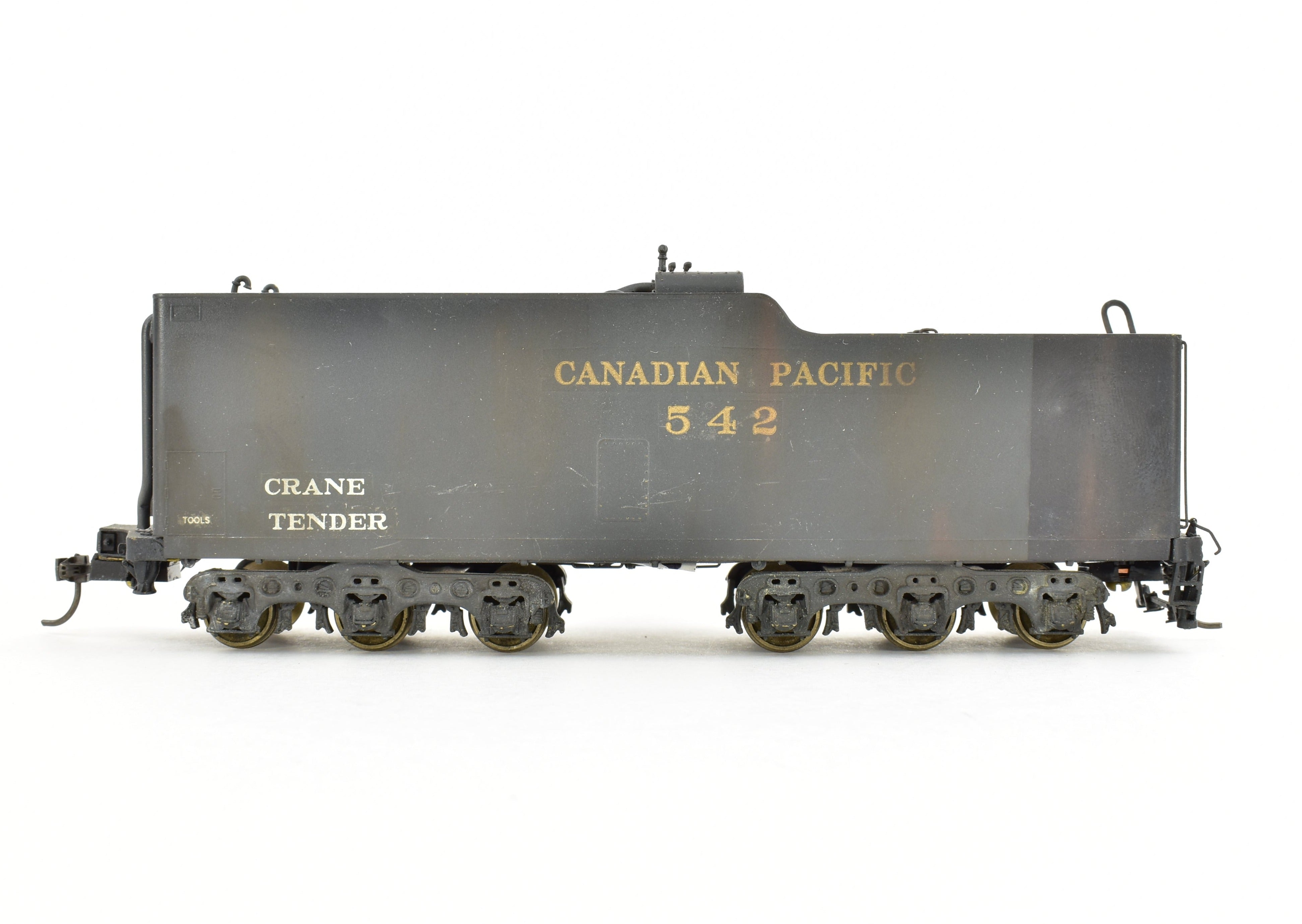 HO Scale Brass CPR Crane Tender by Overland Models, Custom Built & Painted
