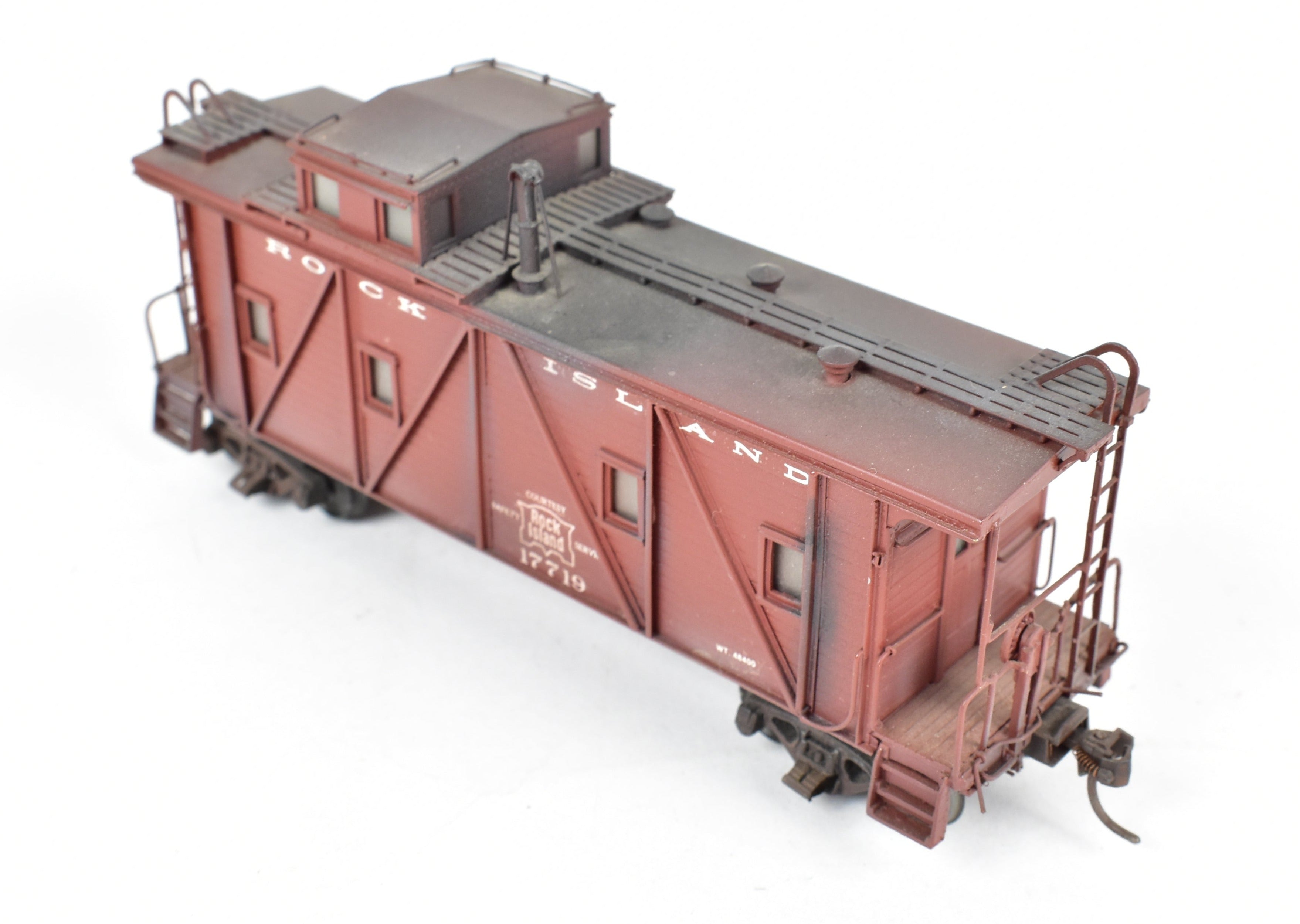 HO Scale Brass OMI - Overland Models, Inc. Custom Painted CRI&P - Rock Island Wood Caboose Model #17719