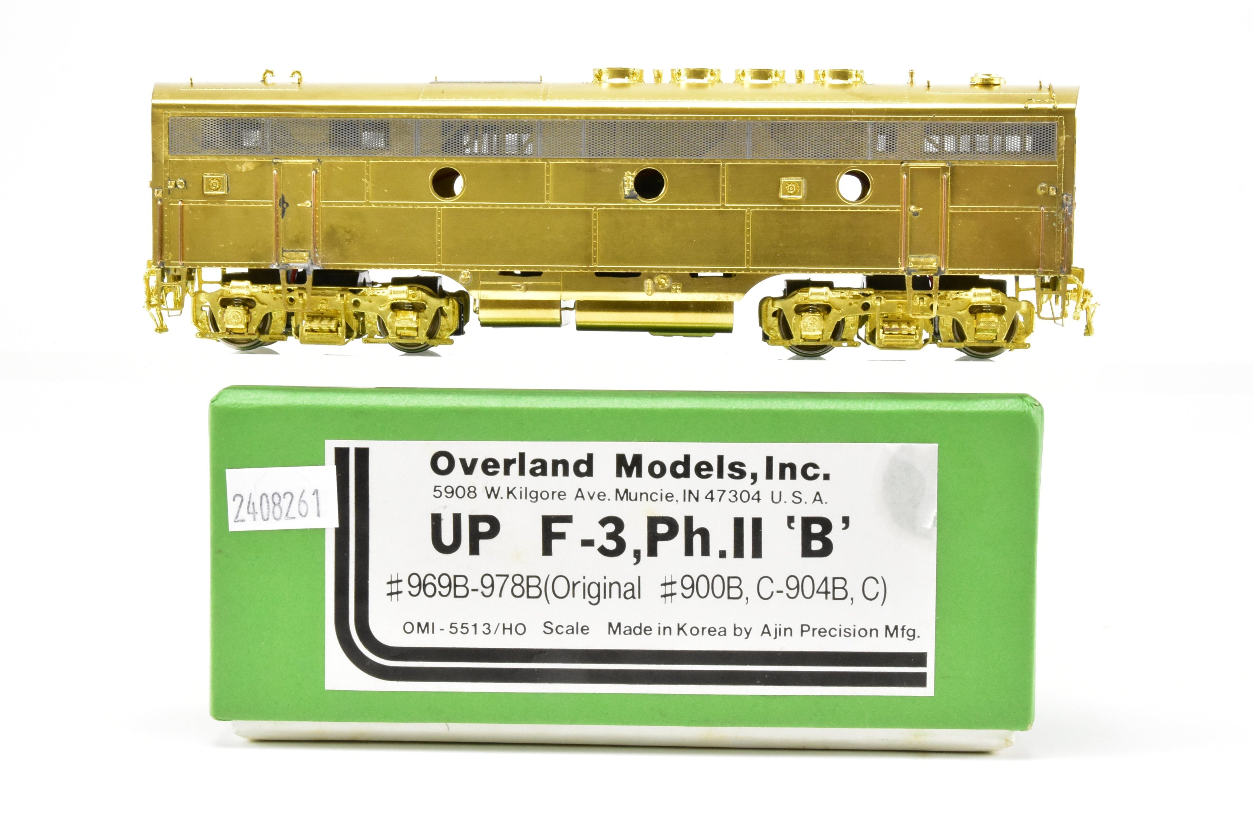 High - Quality HO Scale Brass Model Train - Overland Models Inc. Union Pacific EMD F - 3 PH II B Unit for Model Train Enthusiasts