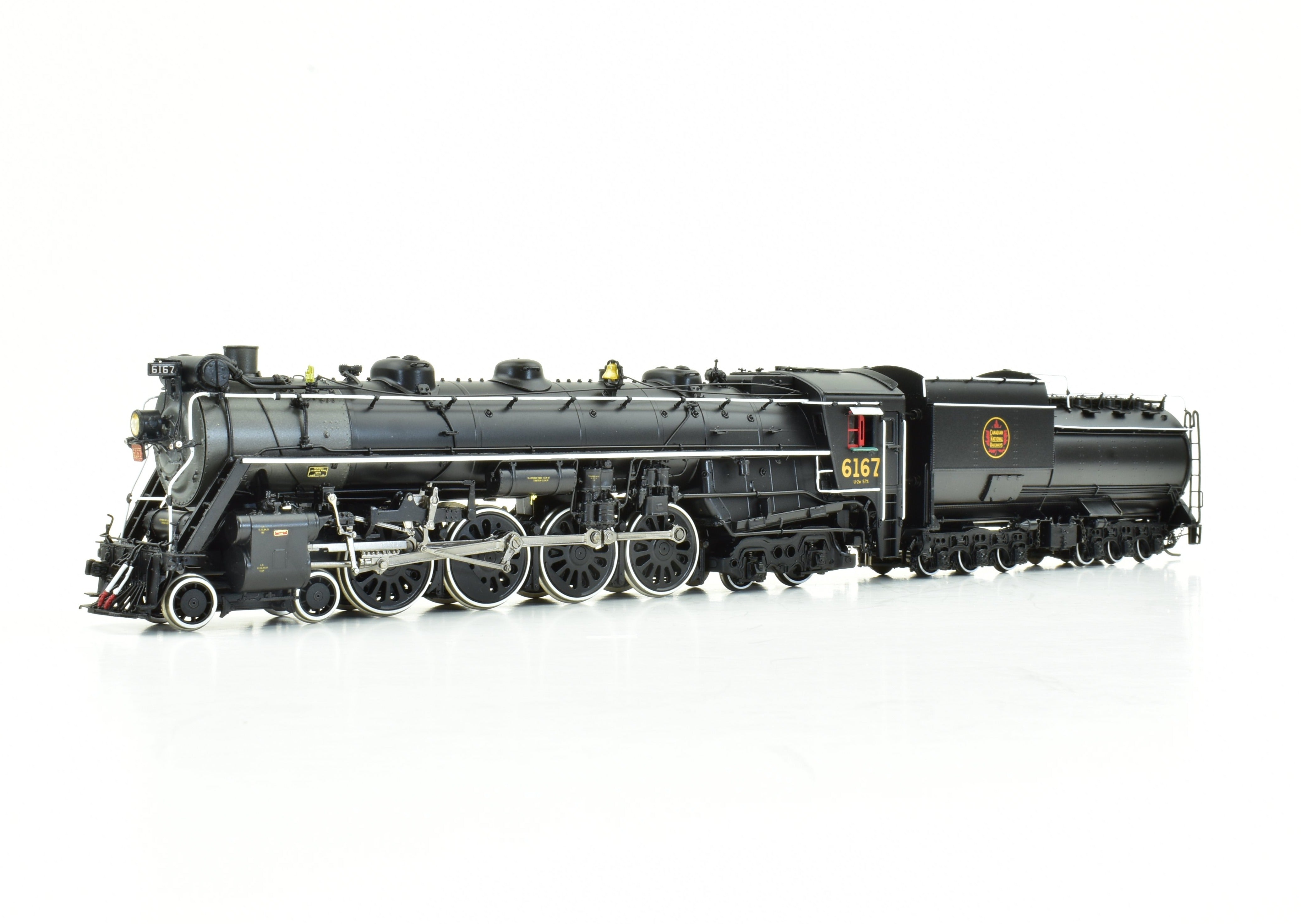 HO Scale Brass Model Train - Division Point (DVP) Canadian National Railway Class U - 2 - e 4 - 8 - 4 Steam Locomotive FP #6167