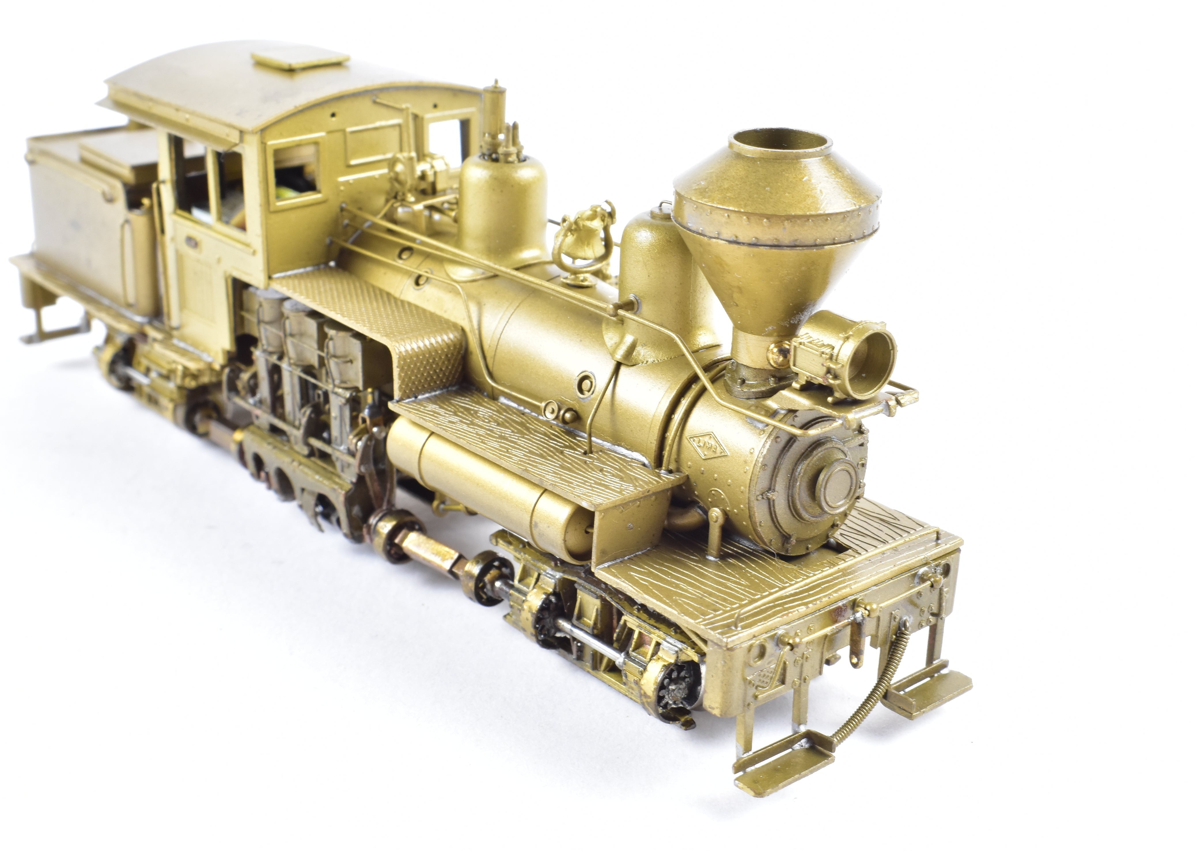 HOn3 Scale Brass Model Train - Pacific Fast Mail (PFM) - United Cowichan Railroad 25 - ton Shay Locomotive