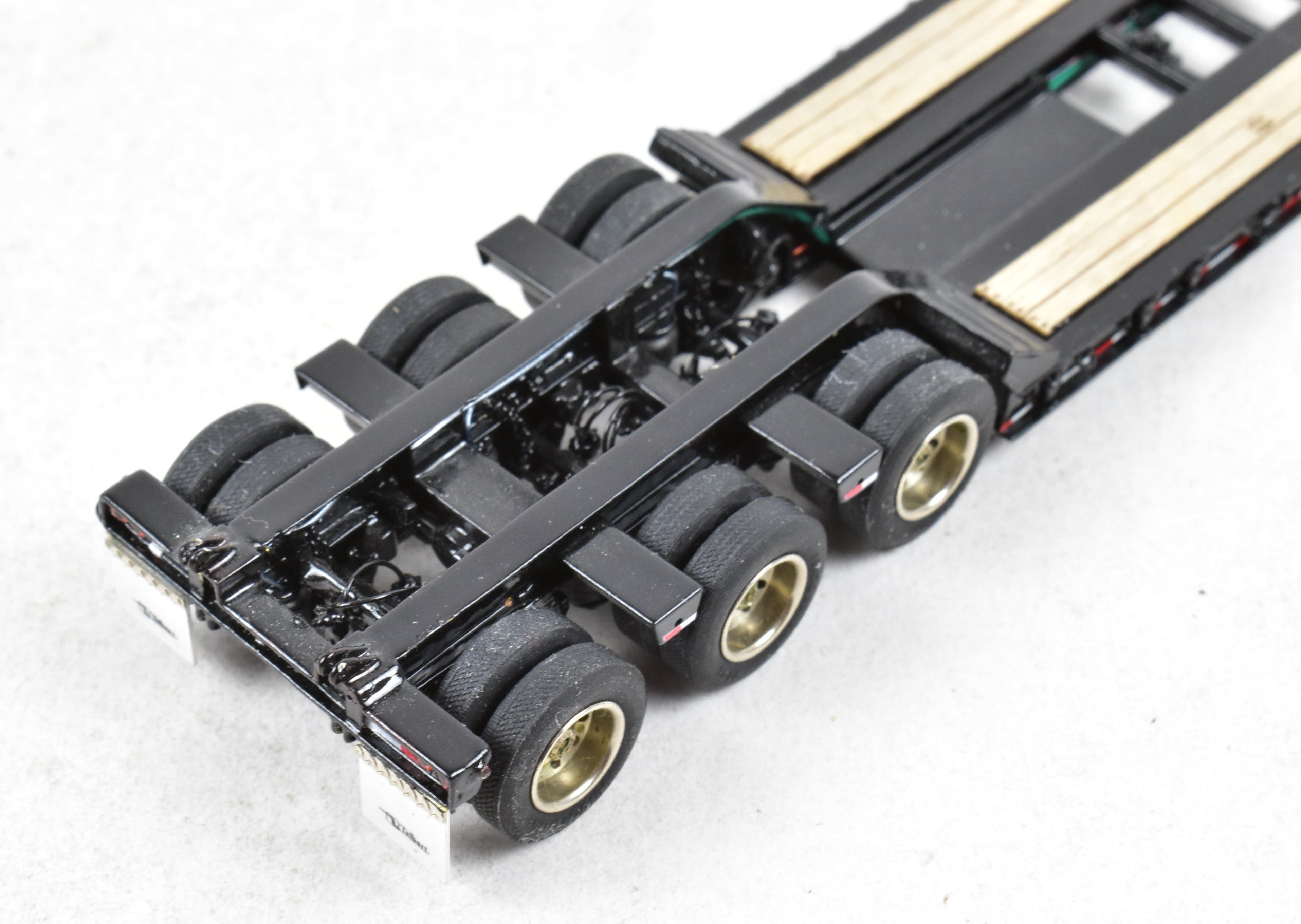 High-Quality HO Scale Brass Construction Classic Mint Collectibles Talbert 55SA Low Boy Trailer with Factory-Painted Black Finish and Fine Details